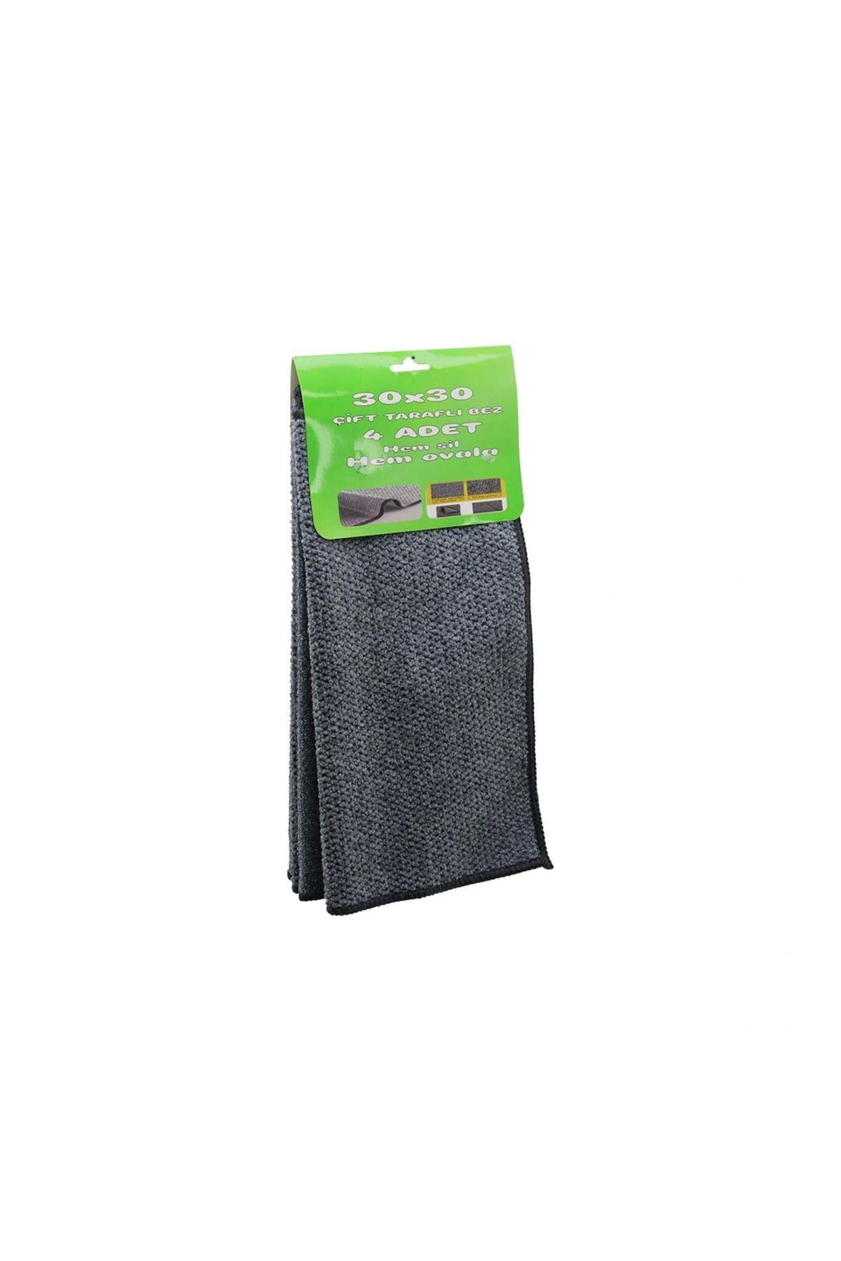 tammarket 4PCS 30X30CM ÇİFT TARAFLI=MİKROFİBER - TEL BEZ ZOR KİR BEZİ HEM SİL - HEM OVALA (5047)
