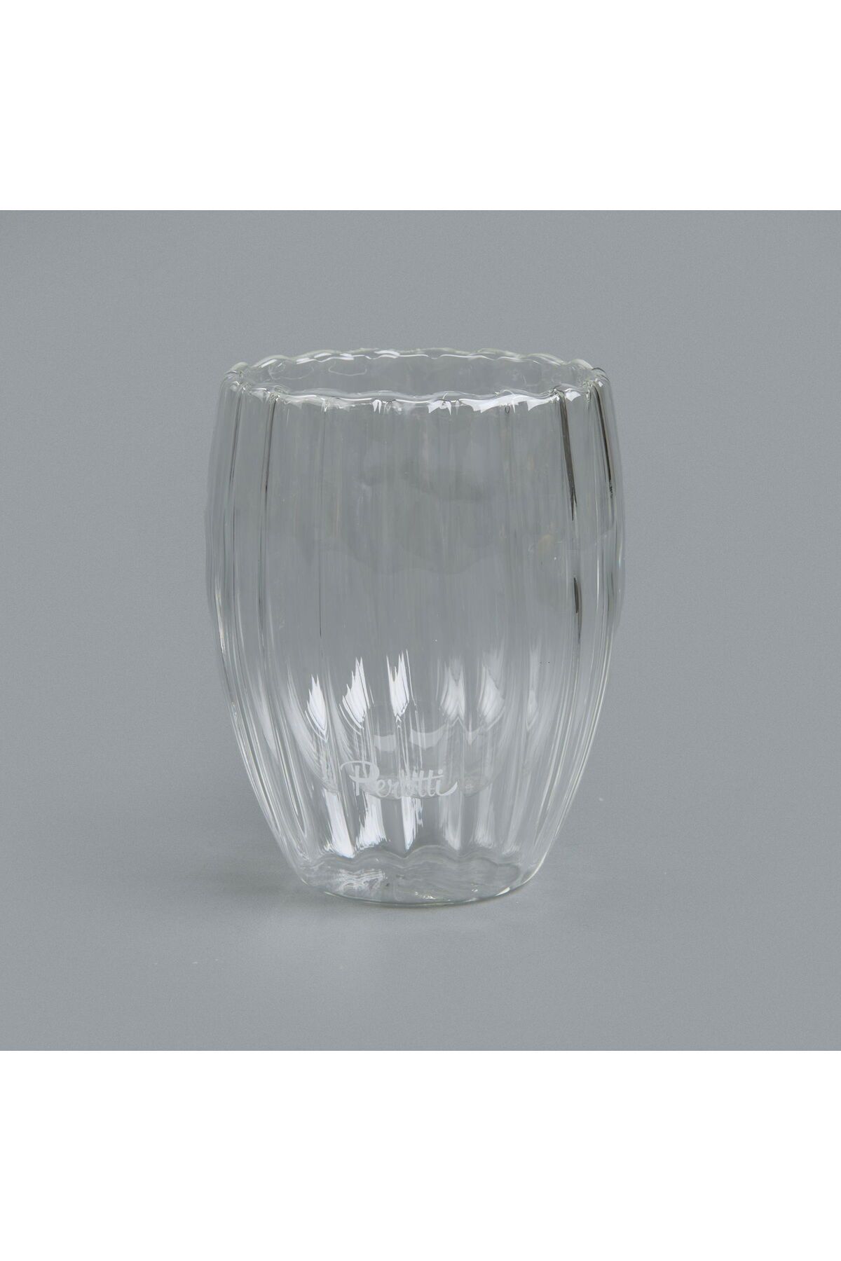 MATMEL Stripe Çift Cidarlı Bardak - Şeffaf - 350 ml