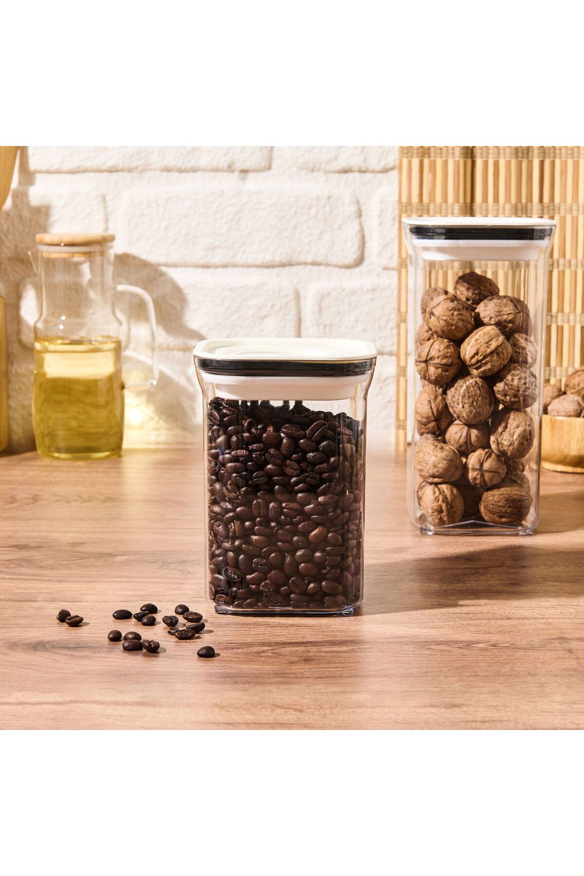 ASPARTAM Erzak Kabı - Şeffaf - 1,1 lt