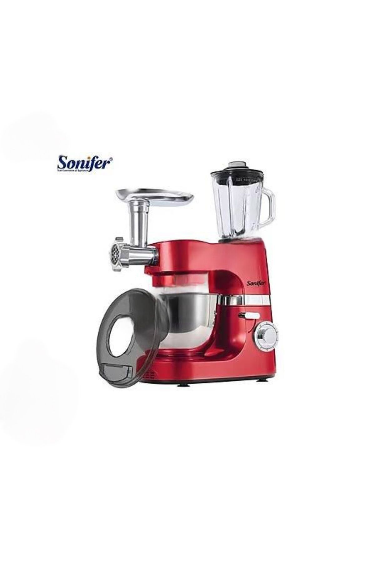 abnturk 1050W 220-240V 3’Lü Set Kıyma Çekme- Hamur Yoğurma- Blender Mikser