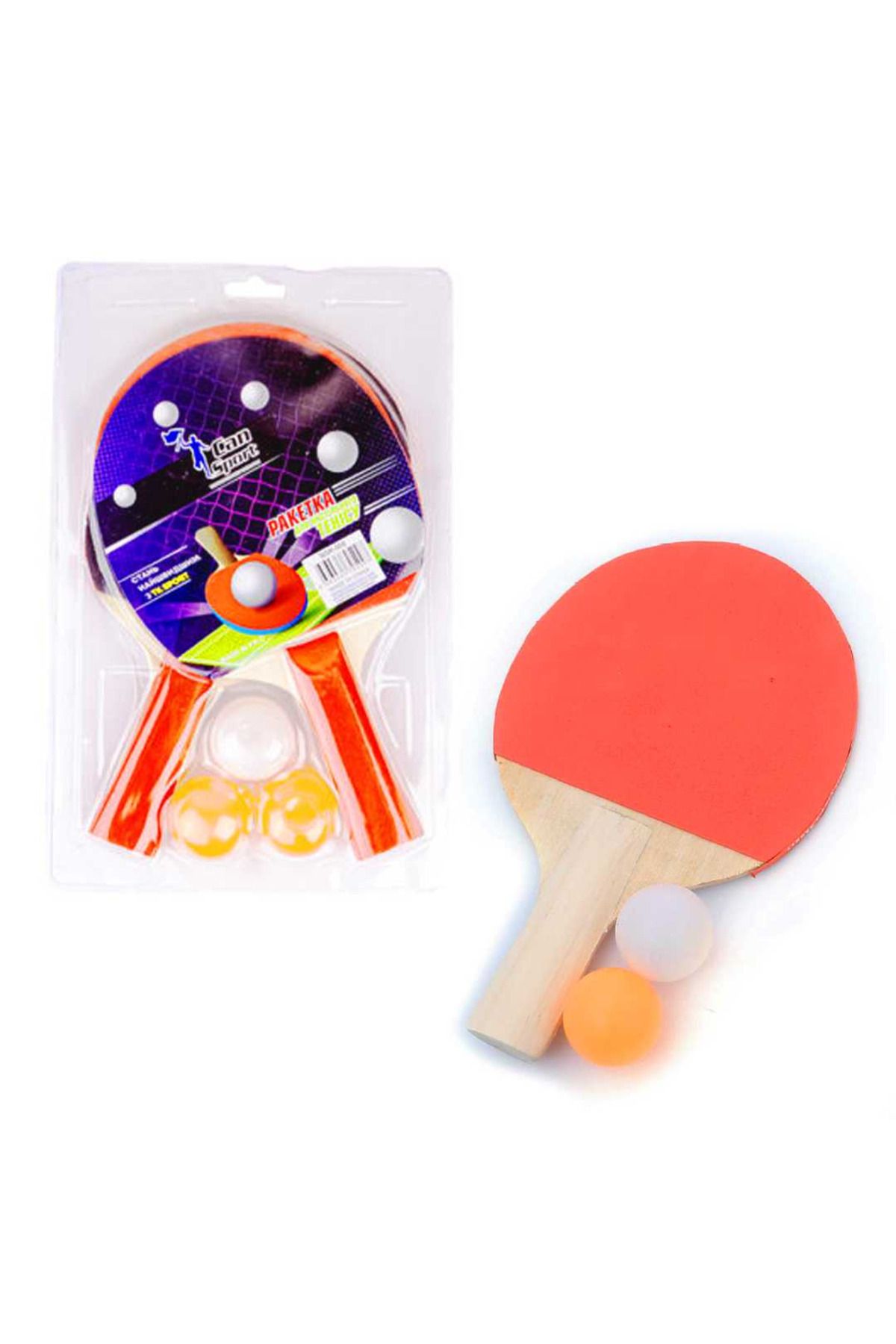 CAN SPORTS RAKET BSR-509 MASA TENİSİ SETİ 3 TOPLU