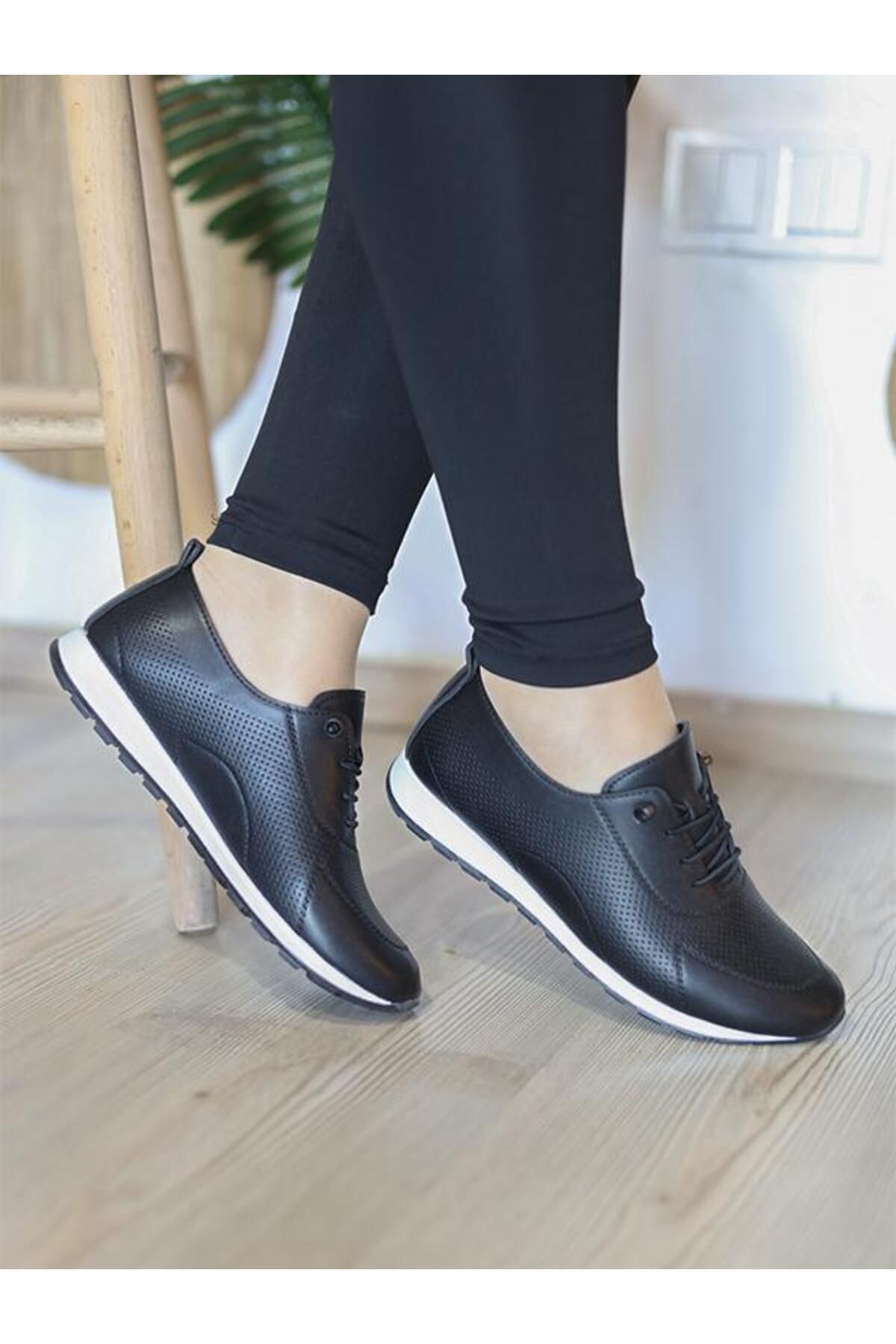 ASL SHOES STORE Ortopedik Poli Tabanlı Günlük Kadın Hafif Spor Babet Ayakkabı