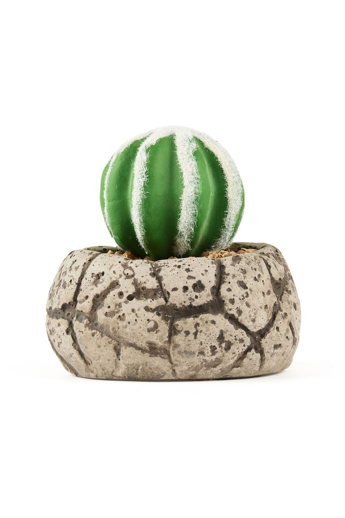 ASPARTAM Beton Saksılı Yapay Kaktüs - Gri - 11x5x9 cm