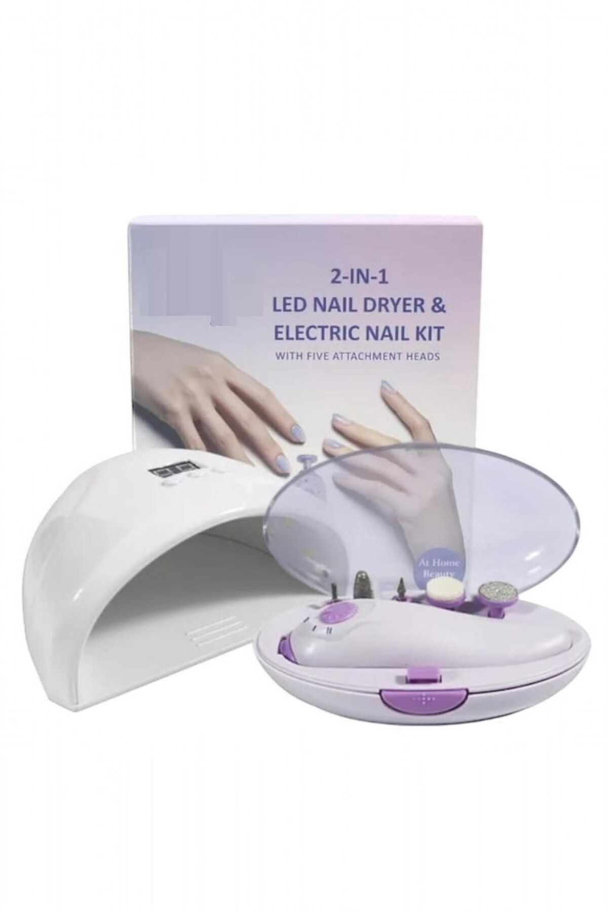 Kenko 2 in 1 Oje Kurutucu ve Manikür Pedikür Seti Tırnak Bakım Kiti Uv Led Tırnak Seti