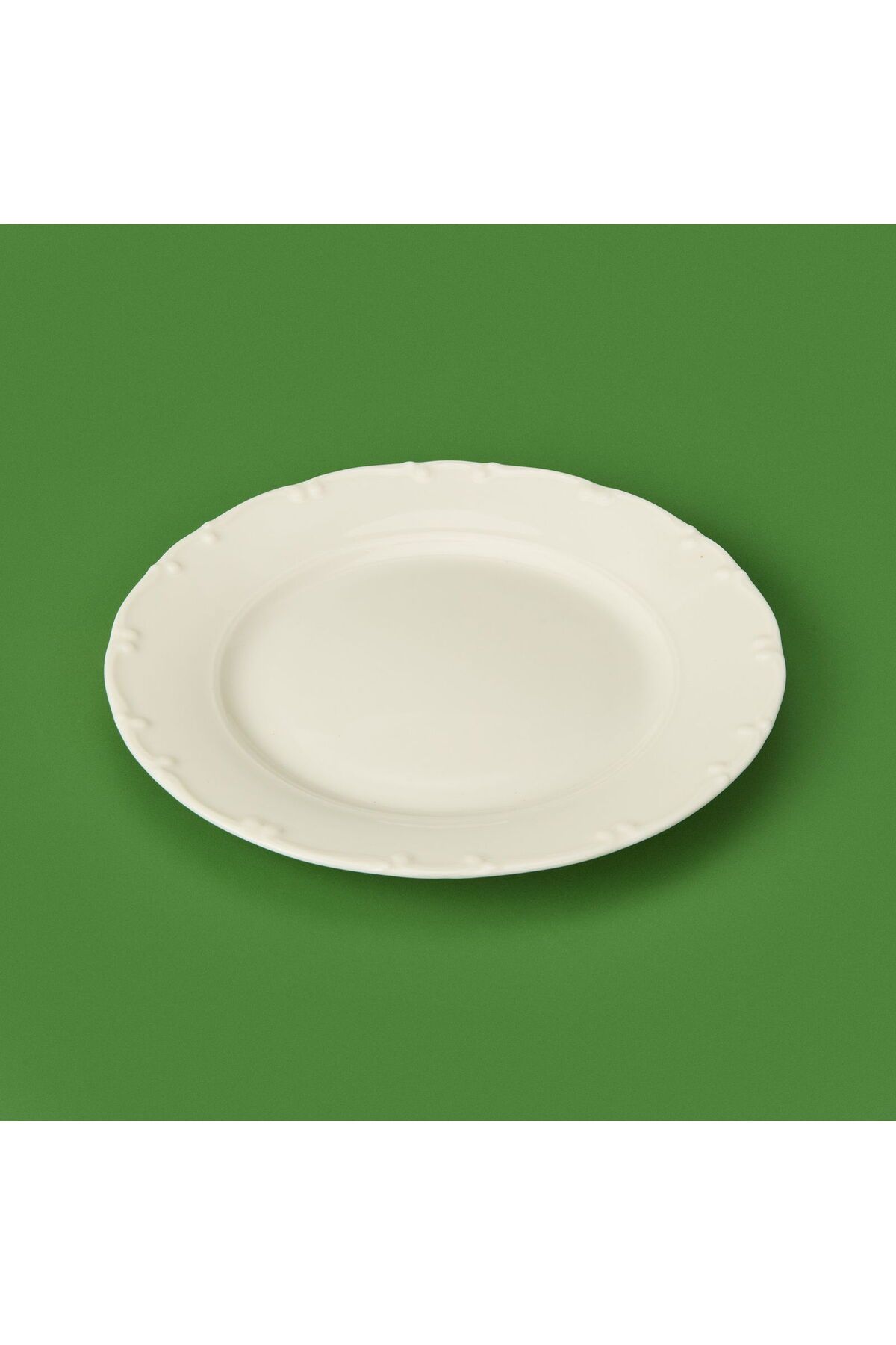 MATMEL Porselen Liana Servis Tabağı - Krem - 25 cm