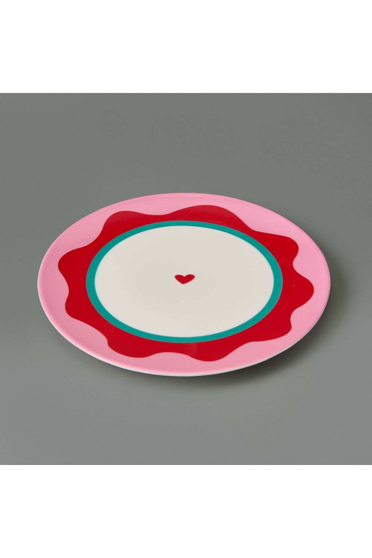 ASPARTAM Granny Servis Tabağı - Pembe / Kırmızı - 25 cm