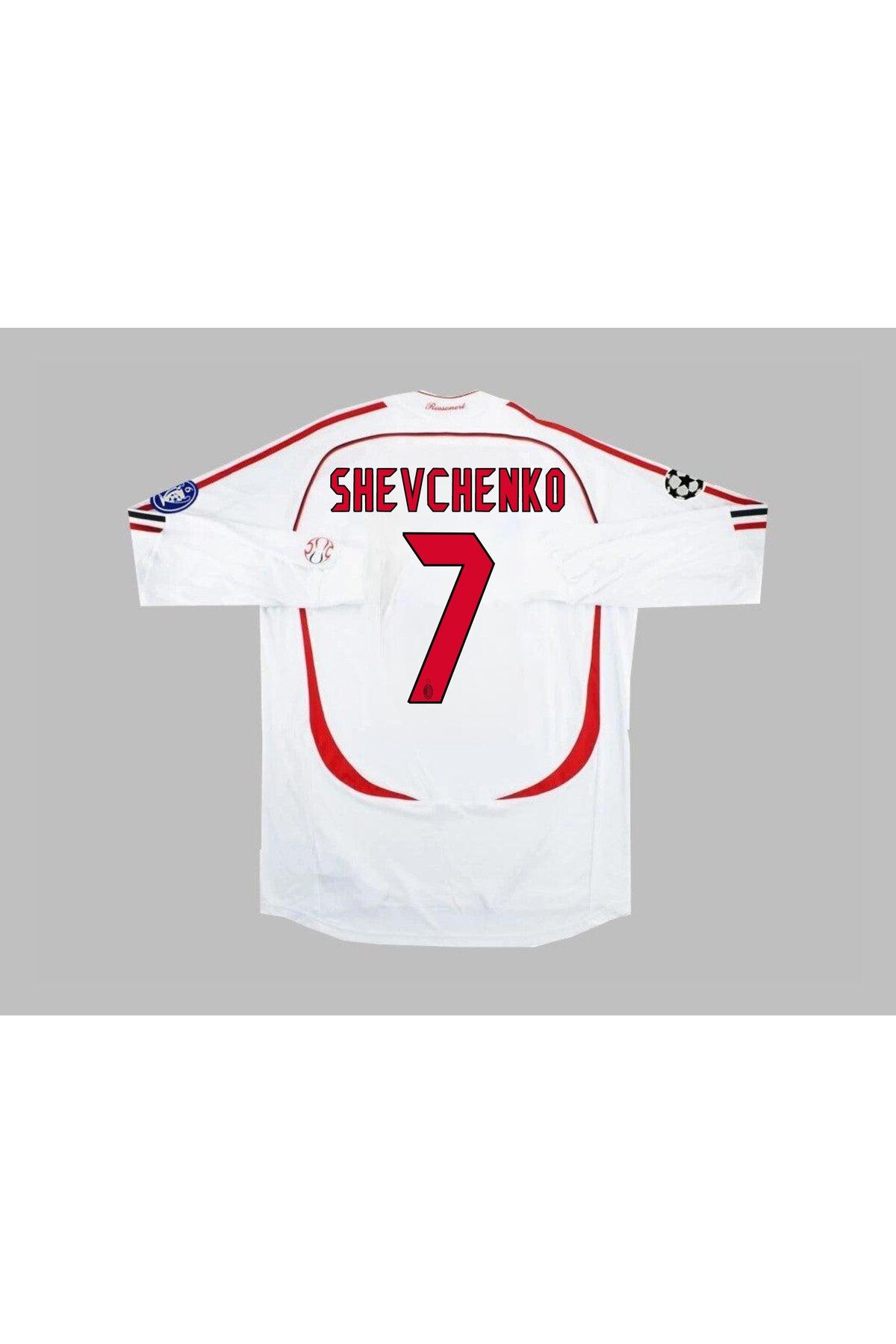 Alaturka Mix Milan 2007 Shevchenko Beyaz Uzun Kol Deplasman Forması