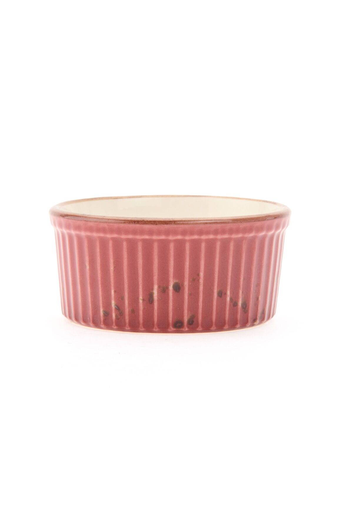 MATMEL Porselen Klasik Sufle Kabı - Mürdüm - 9 cm