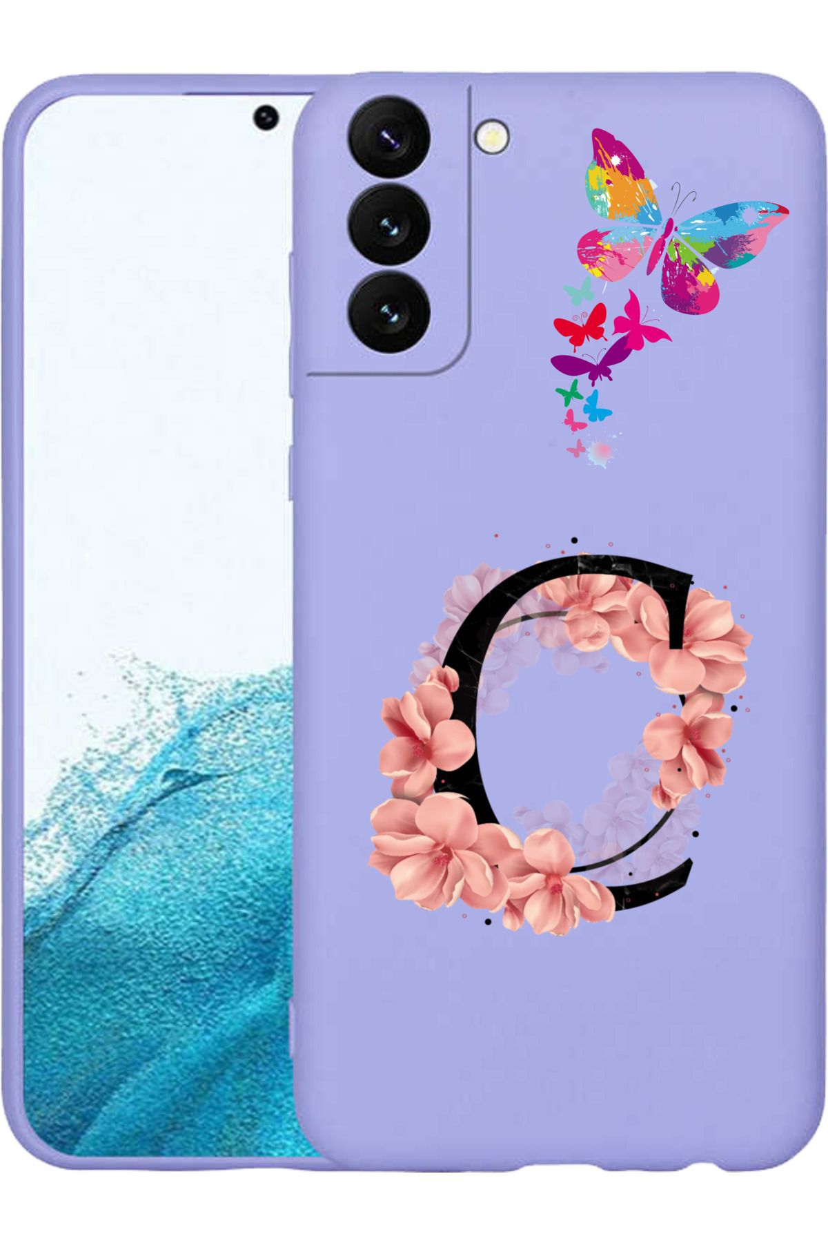 Rotaks Samsung Galaxy S22 Uyumlu Kılıf Lansman Kafide İç Yüzey İsme Özel Baskılı