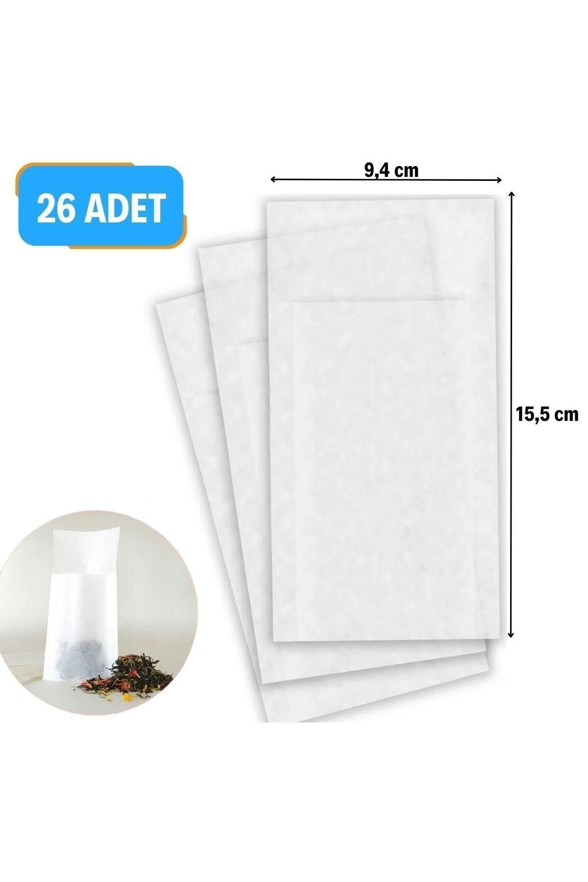 STOREMAX 26 Adet Pratik Kullan At Çay,Bitki Çayı,Filtre Kahve Demleme Poşeti Süzgeci TrendBazaar 105756