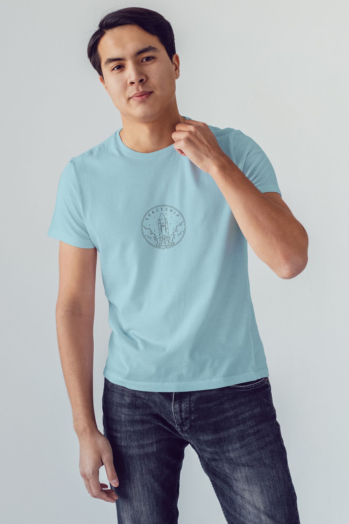 Decrift Spaceship %100 Pamuk Erkek T-Shirt
