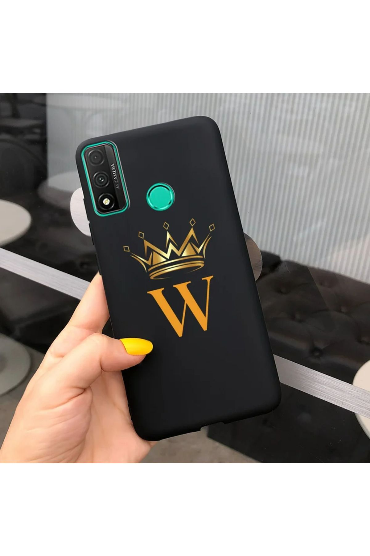Rotaks Huawei P Smart 2019 Uyumlu Kılıf Silikon Esnek İsme Özel Baskılı Harf