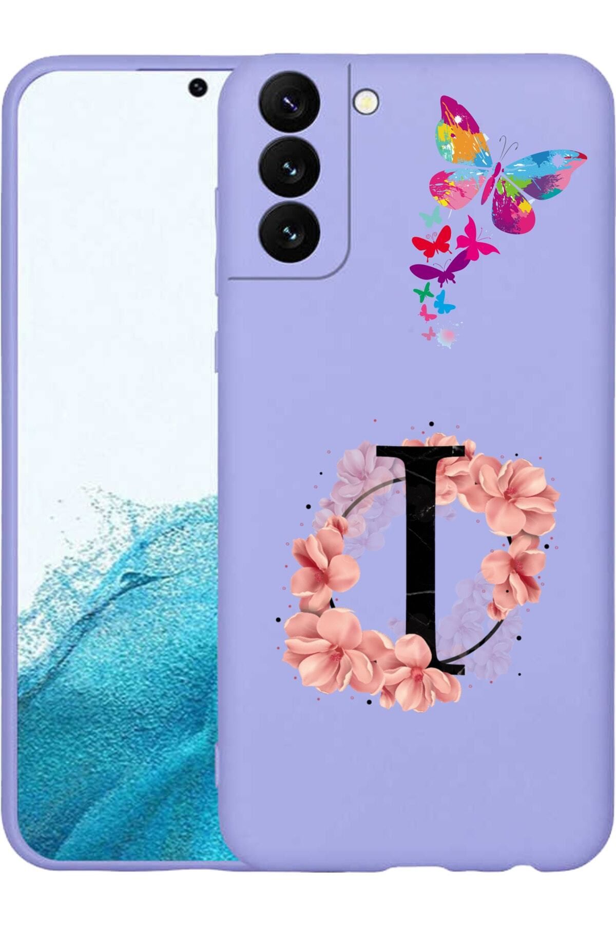 Rotaks Samsung Galaxy S22 Uyumlu Kılıf Lansman Kafide İç Yüzey İsme Özel Baskılı
