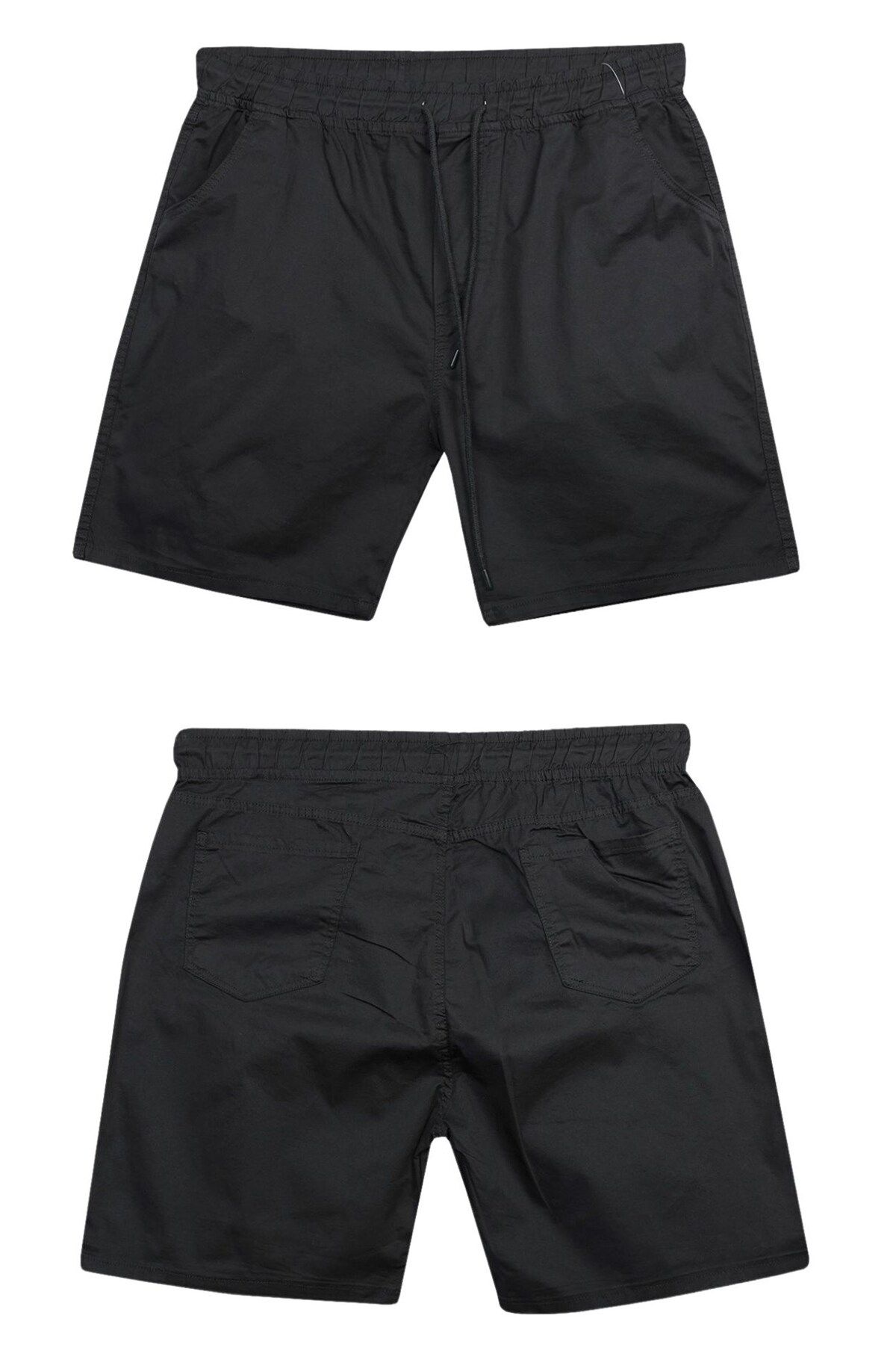 marufshop Likralı Büyük Beden 120 - 157 Kilo Arası İçin Uygun Bedenli Erkek Bağcıklı Gabardin Şort