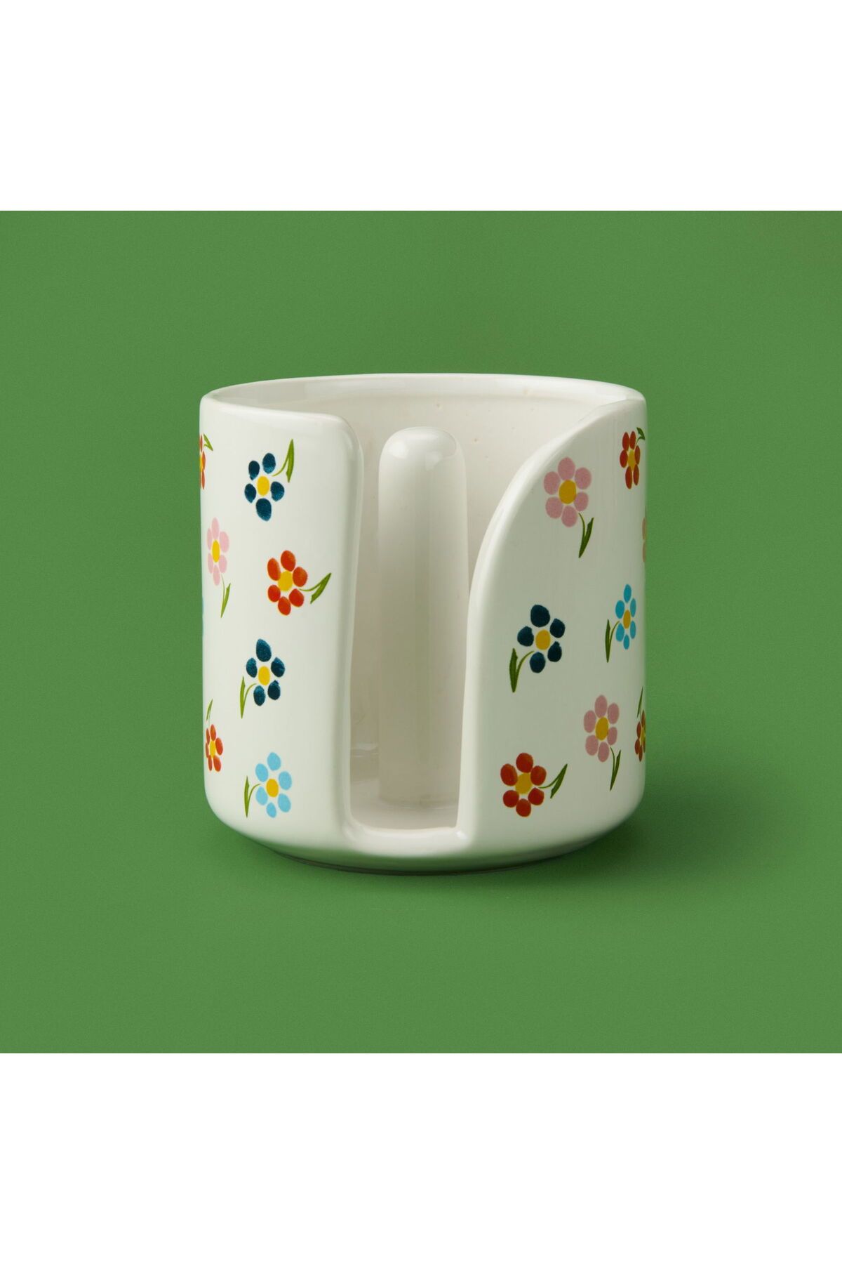 MATMEL Çiçekli Havlu Peçetelik - Bej - 12 cm