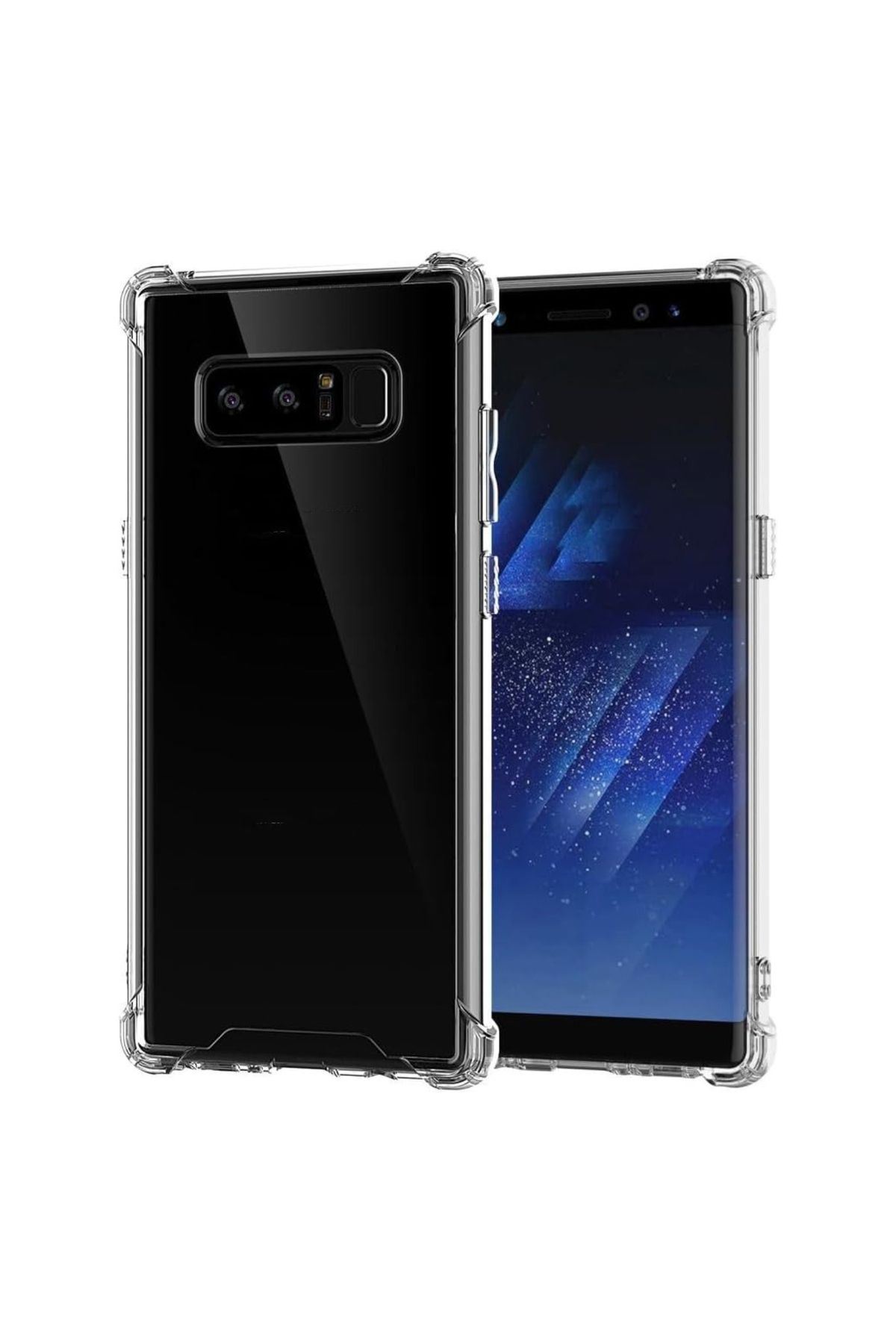 CaseArt Samsung Galaxy Note 8 ile uyumlu Kapak Köşe Korumalı Airbag Antishock Şeffaf Silikon Kılıf