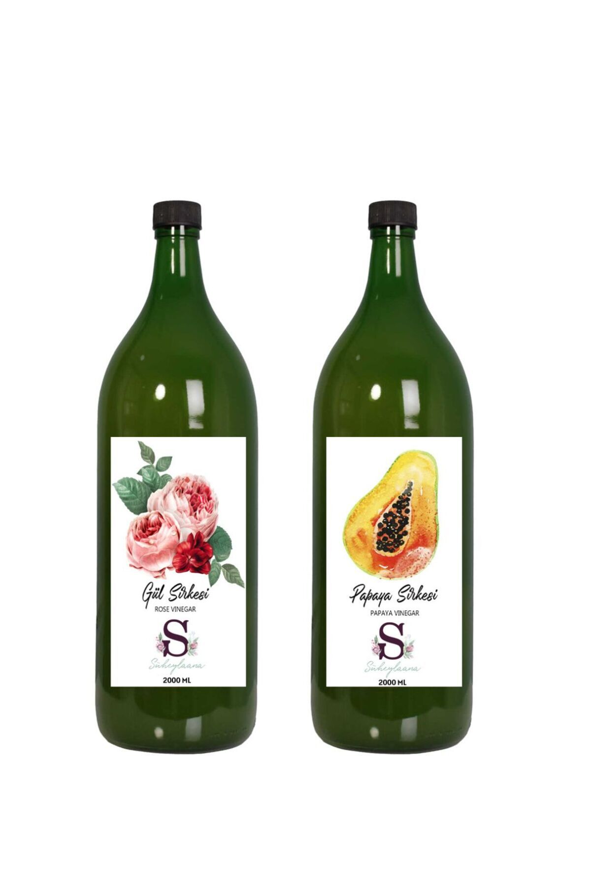 Süheylaana Doğal Gül Sirkesi 2000 Ml - Doğal Papaya Sirkesi 2000 Ml