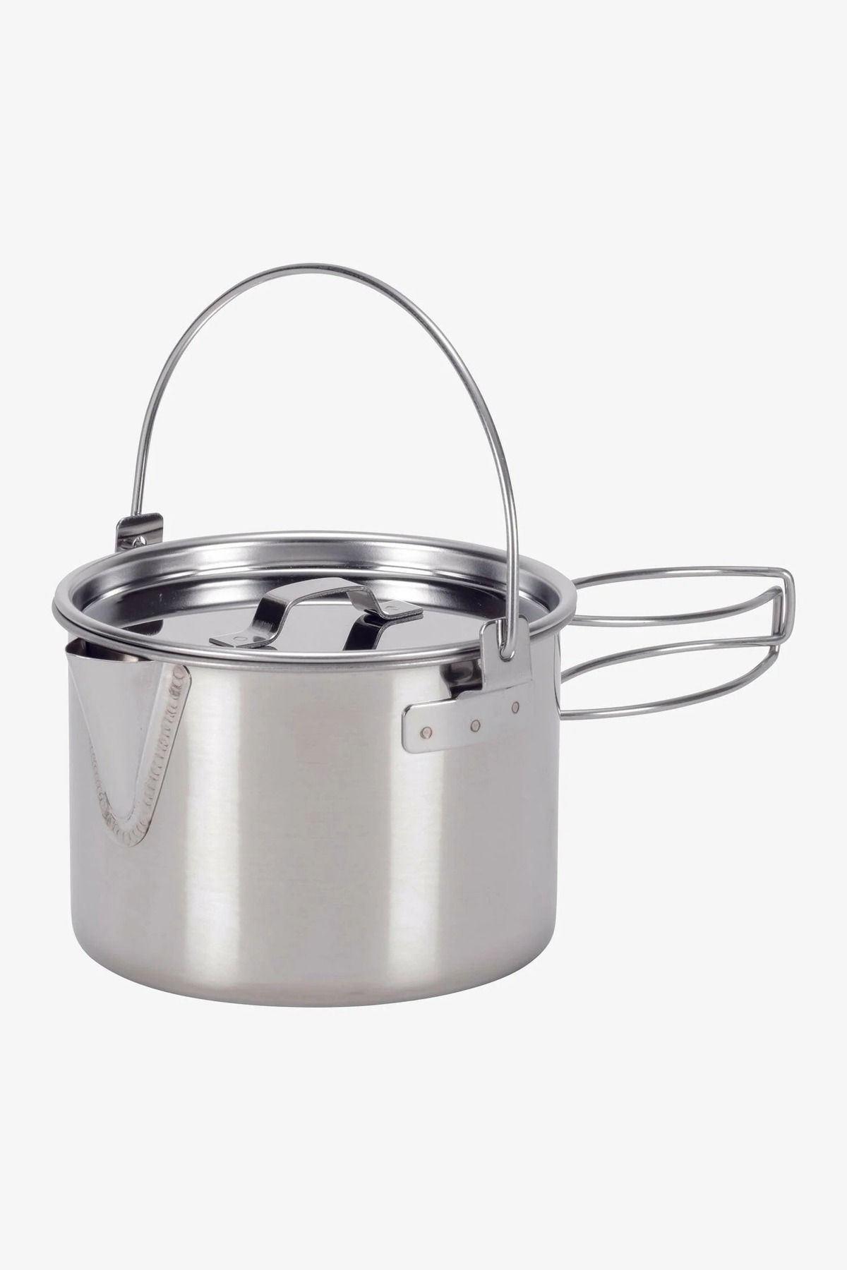 snow peak Kettle No.1: Parlak Paslanmaz Çelik Kamp ve Ev Tipi Su Isıtıcısı 23.5×17×19 cm