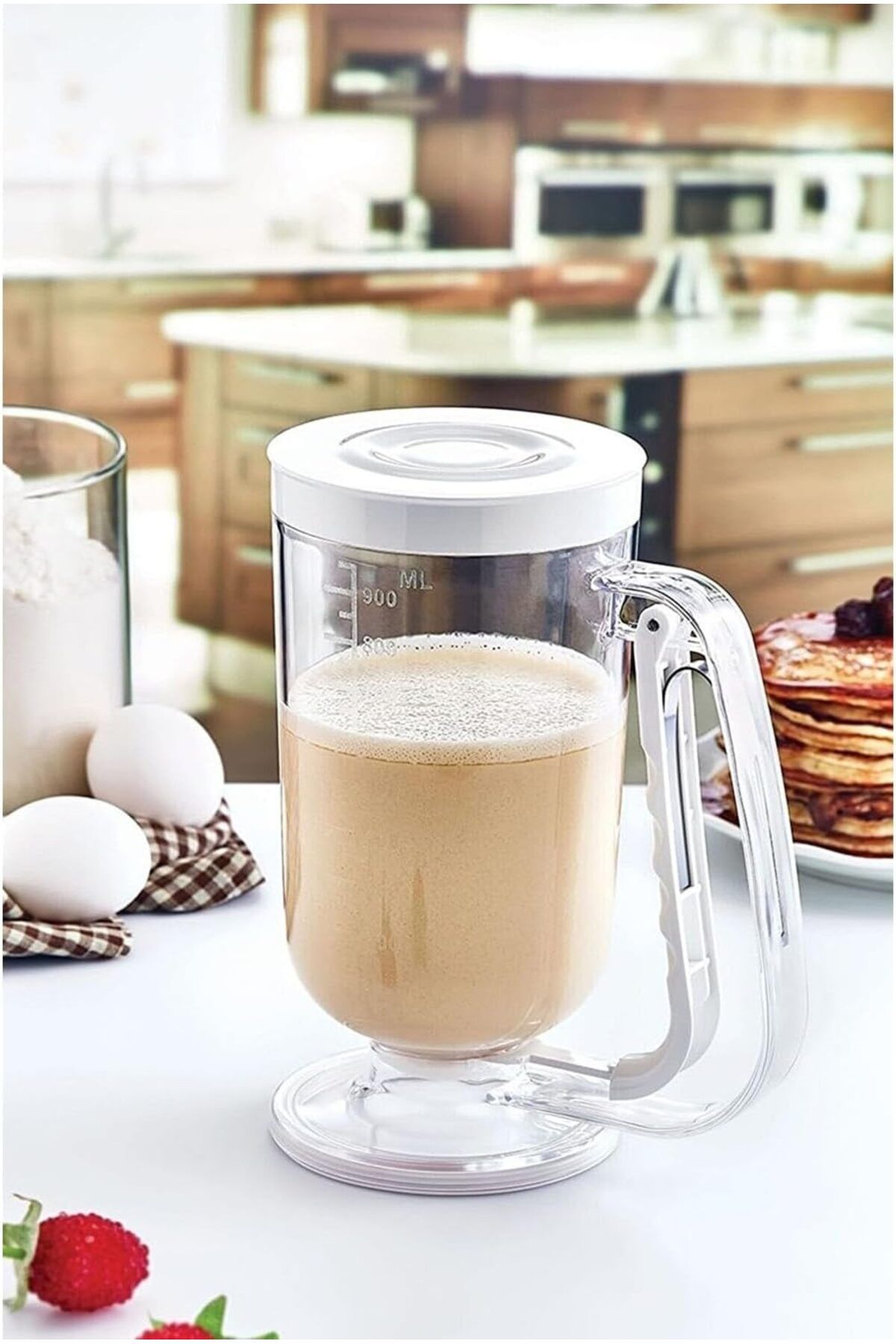 STOREMAX ELZ Shop Pratik Hamur Dağıtıcı Pancake Krep Muffin Kolay Akıtma Kabı Porsiyonlayıcı FRNTR 11