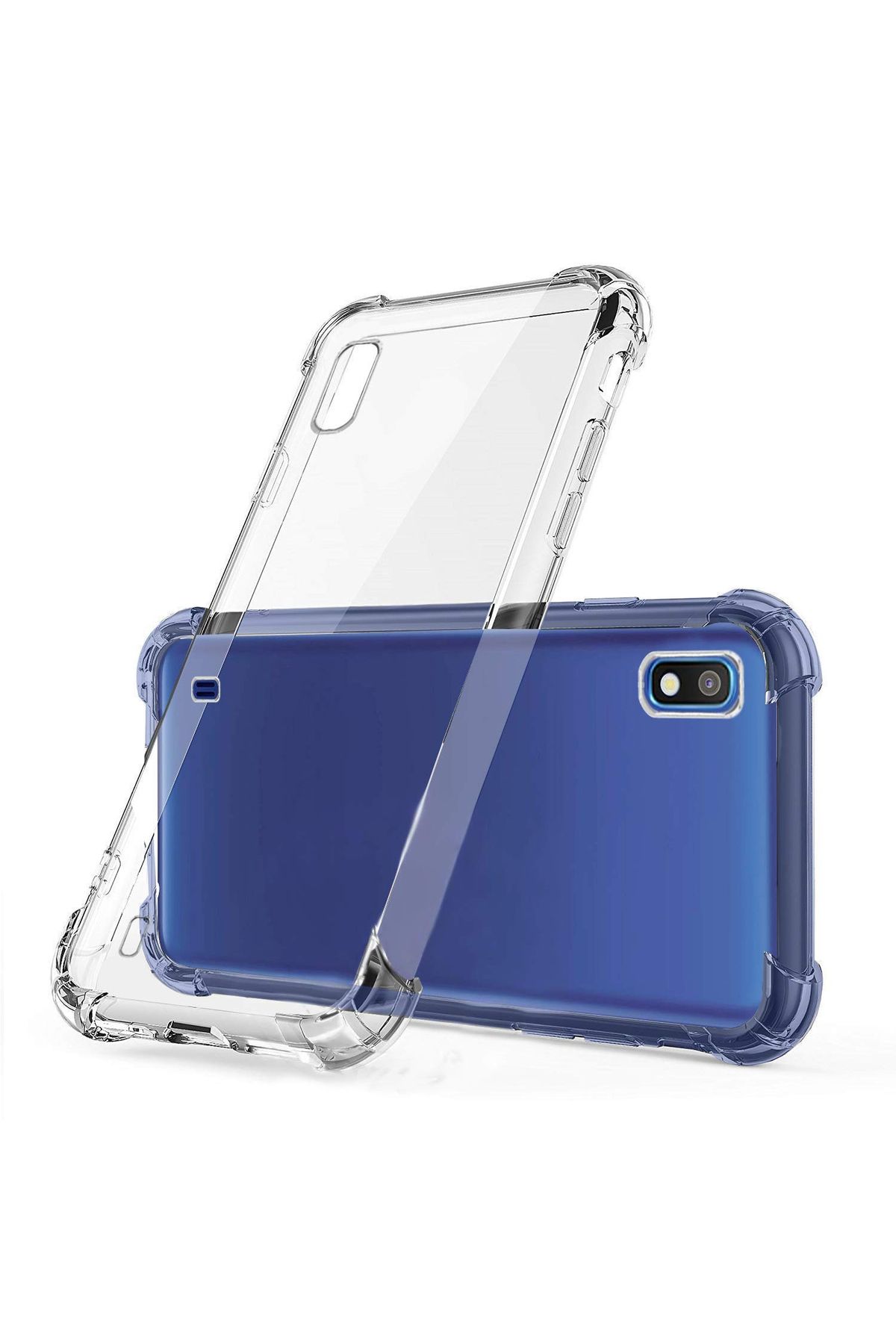 CaseArt Samsung Galaxy A10 ile uyumlu Kapak Köşe Korumalı Airbag Antishock Şeffaf Silikon Kılıf