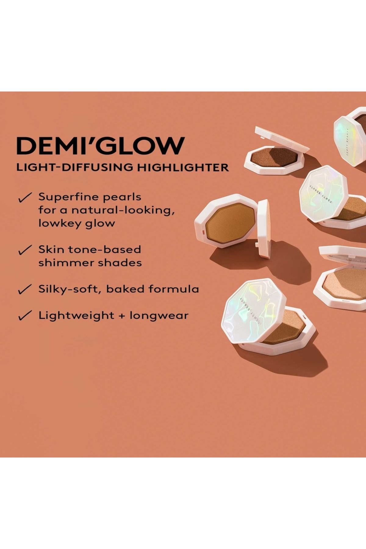 FENTY BEAUTY-Demi'Glow Highlighter - Java Jitt'rs Deep Bronze 4.5g | Warm Luminous Glow by Rihana 6