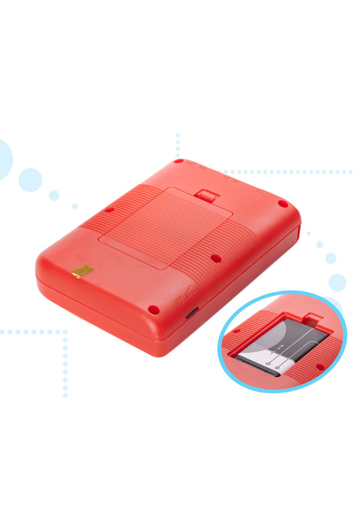 kik-Mini portable retro console, Game Box with 400 games, red 5