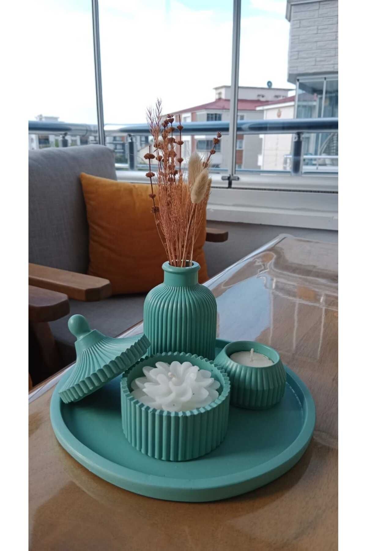 Home Su yeşili dekoratif 3'lü takım