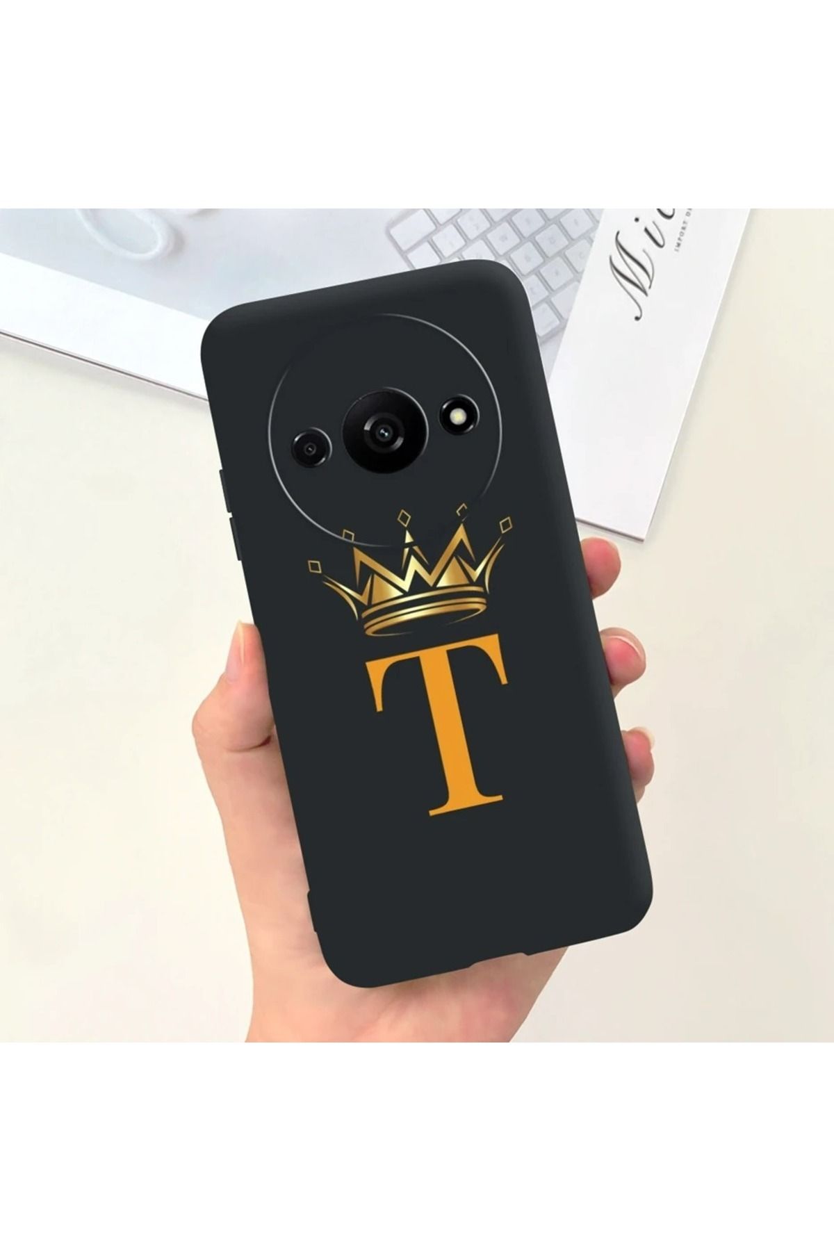 Rotaks Xiaomi Redmi A3 & Poco C61 Uyumlu Kılıf Silikon Esnek İsme Özel Baskılı Harf