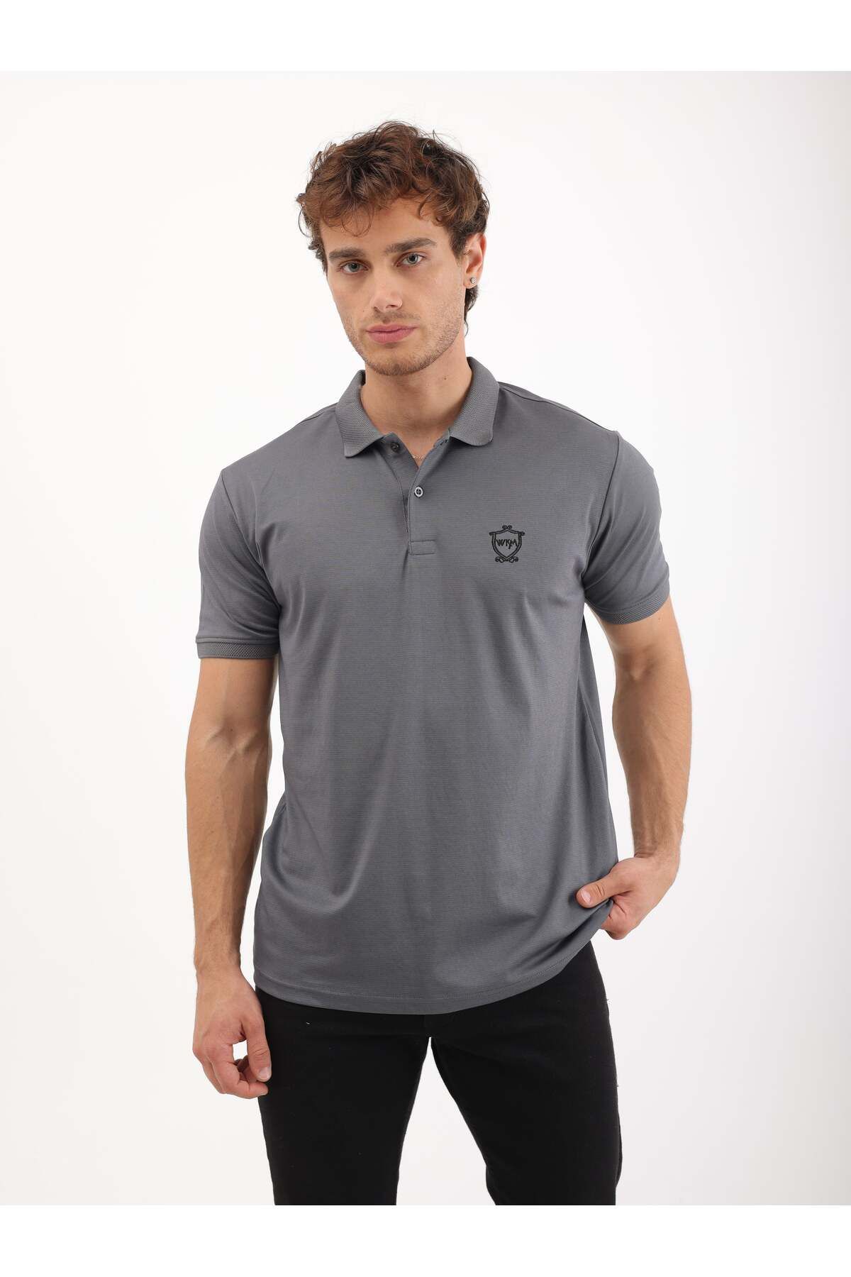 WKM Erkek Regular Fit Polo Yaka İnterlok T-Shirt