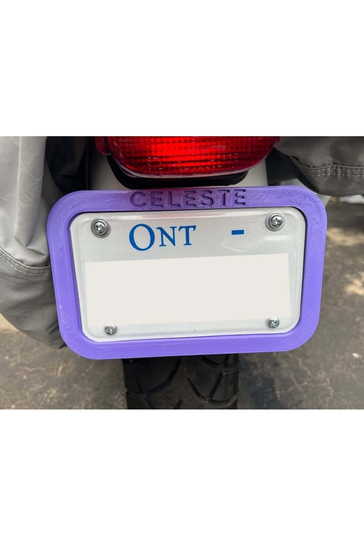 Lucest Ontario Motosiklet Plaka Plaka Tamponu/Çerçevesi (Plastik Aparattır!!!)