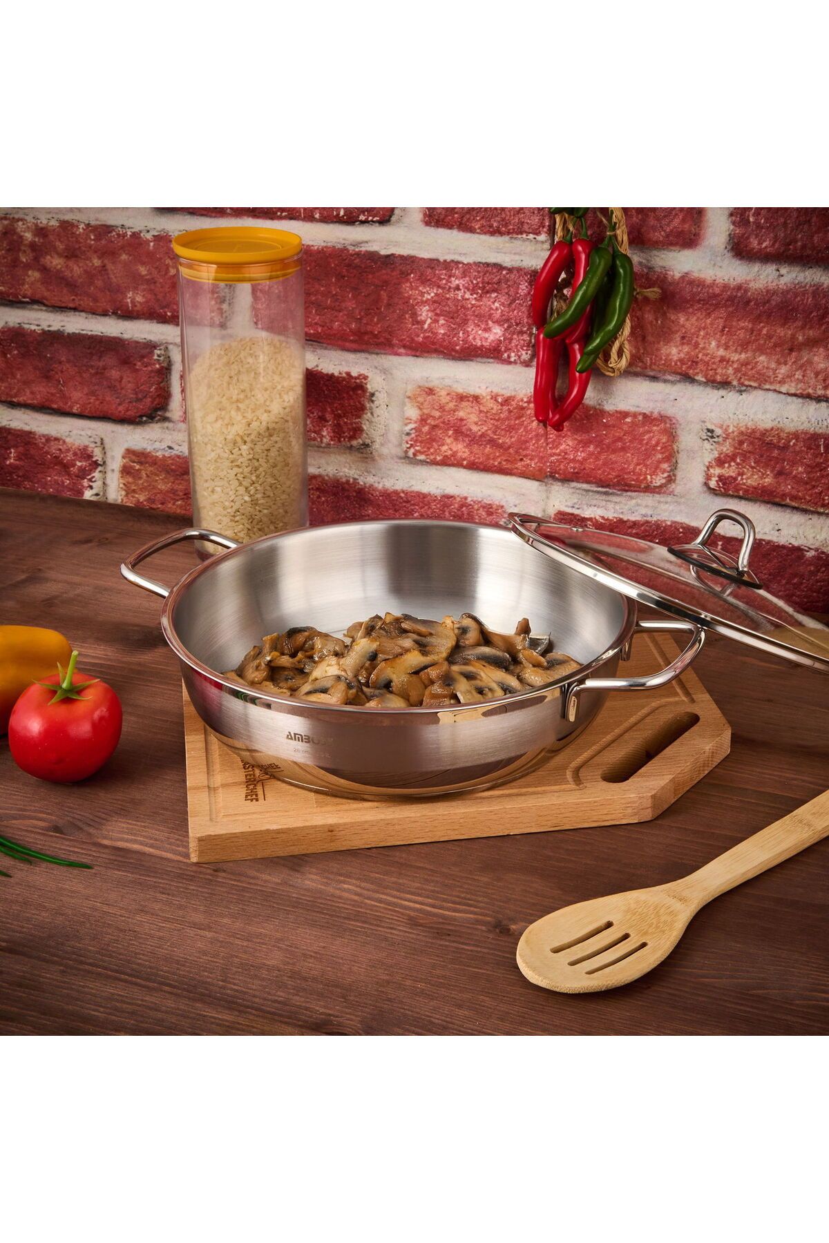 ASPARTAM Saphire Karnıyarık Tenceresi - Inox - 26 cm