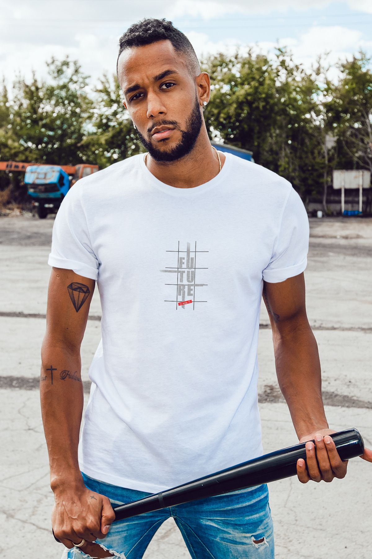 Decrift Future is Now %100 Pamuk Erkek T-Shirt