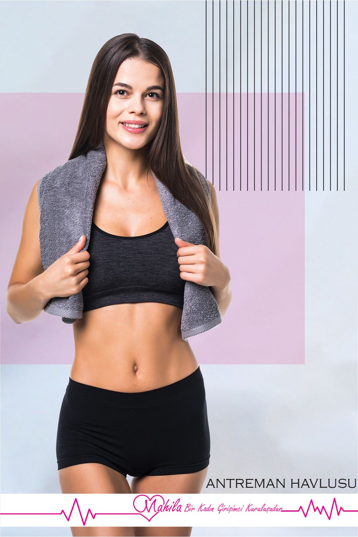 Mahila 30x85cm Sporcu Havlusu Pamuklu, Anti bakteriyel, Ter Emici Fitness Plates Boks Tenis Spor Havlusu