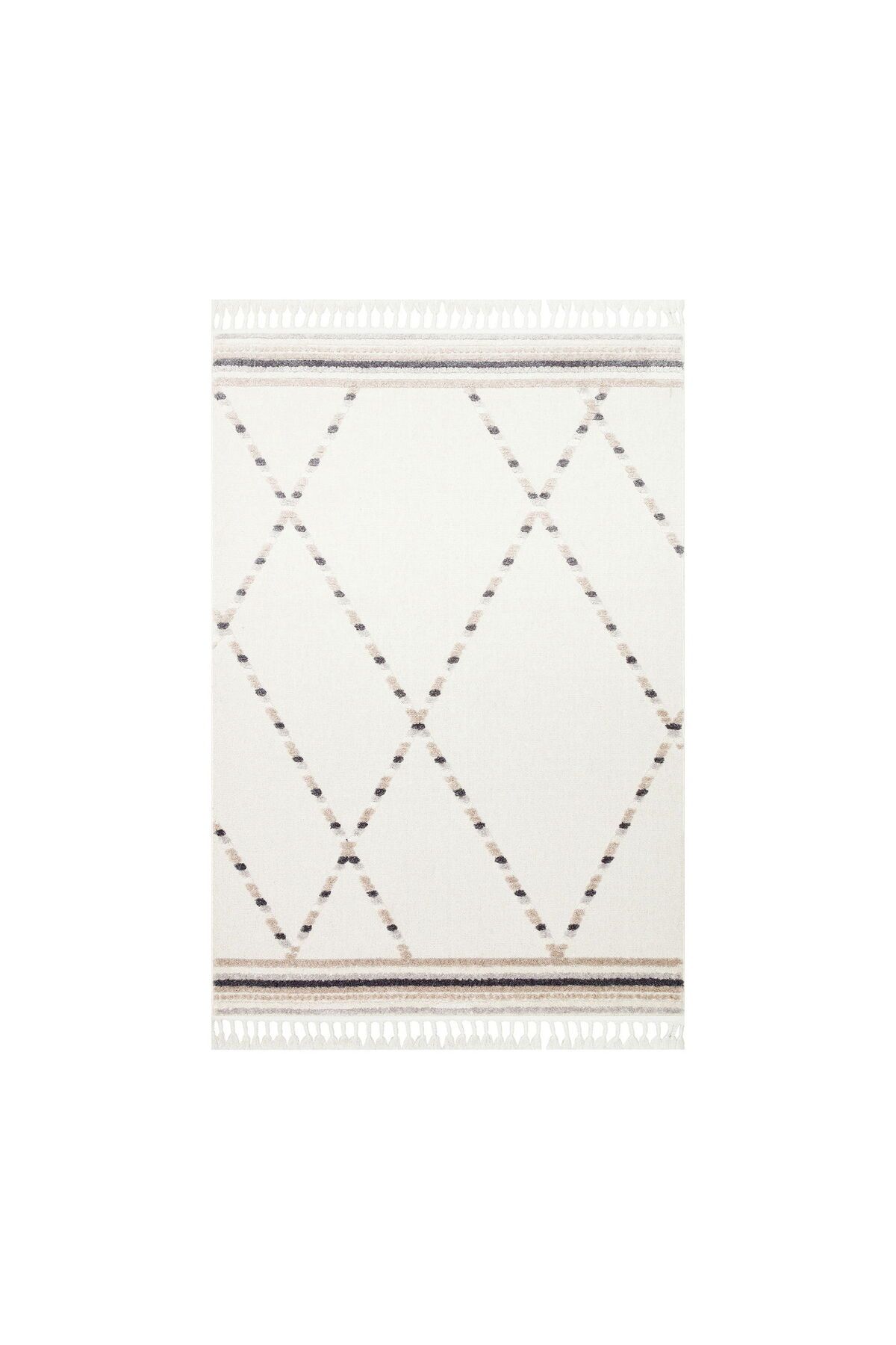 ASPARTAM Halı Terazzo White Beige Makine Halısı - Bej - 160x230 cm
