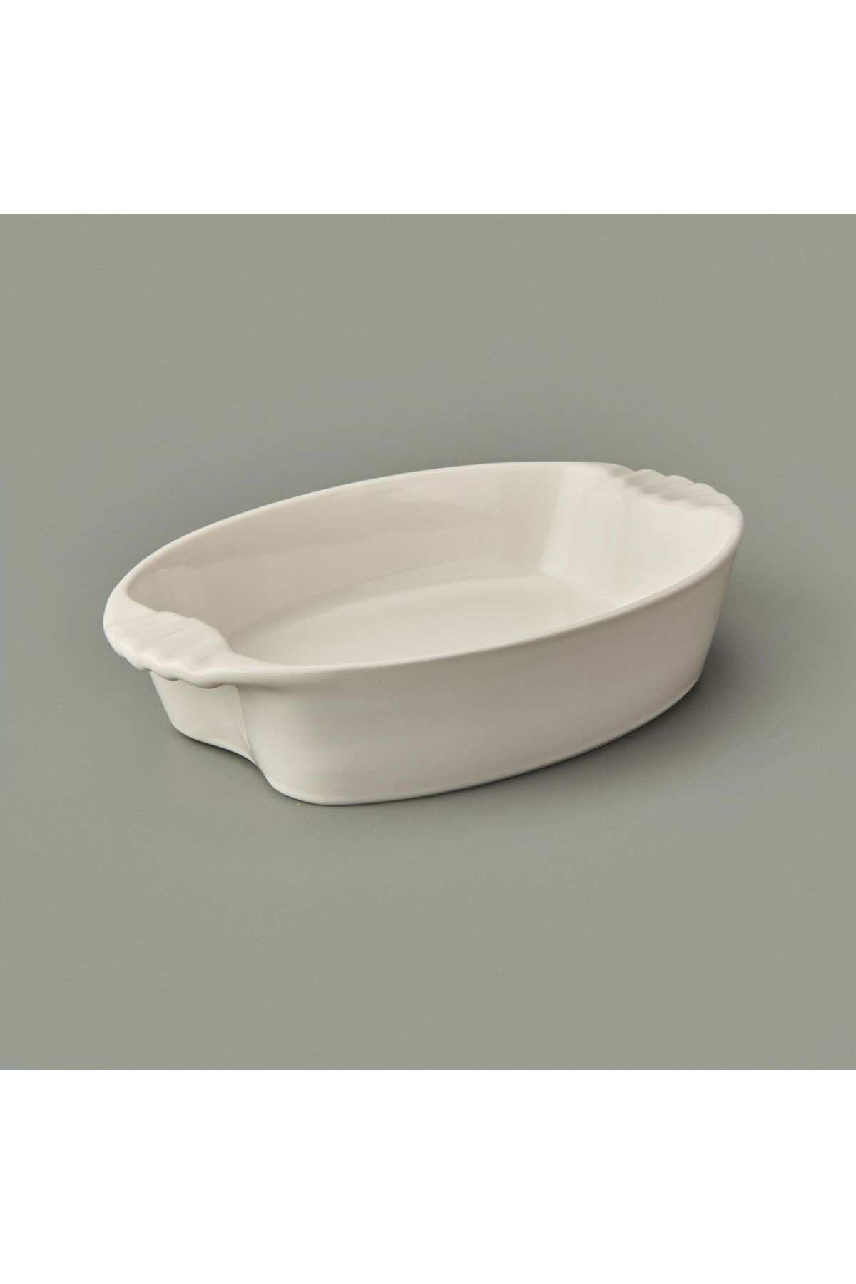 ASPARTAM Porselen Derin Dik Fırın Kabı - Krem - 29x21 cm