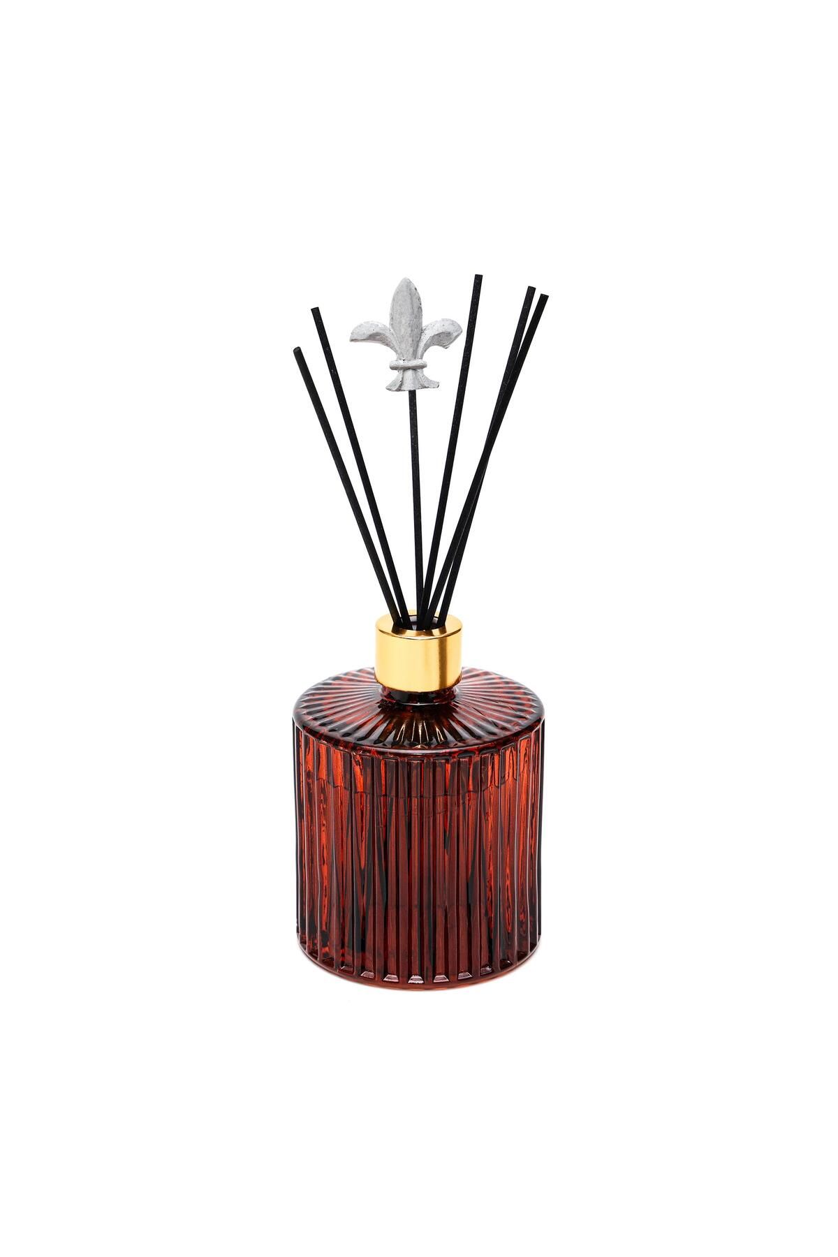 Missi 500 ml Kahverengi Fitilli Cam Dark Amber Oda Kokusu