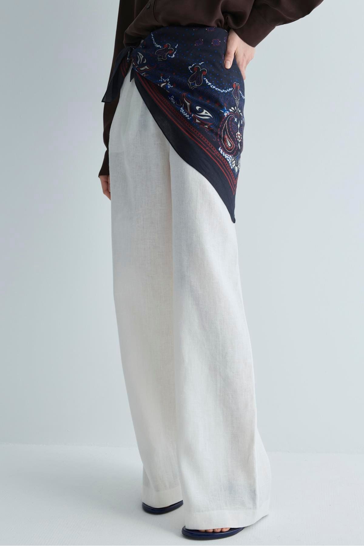 Suud Collection Lacivert Dusk Desenli Fular