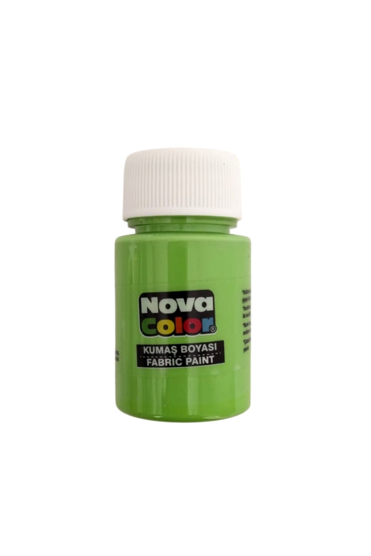 Nova Color Kumaş boyası, canlı renkler, solmaz, tişört, çanta, tekstil boyası-Fıstık Yeşili 30ml-1 Adet