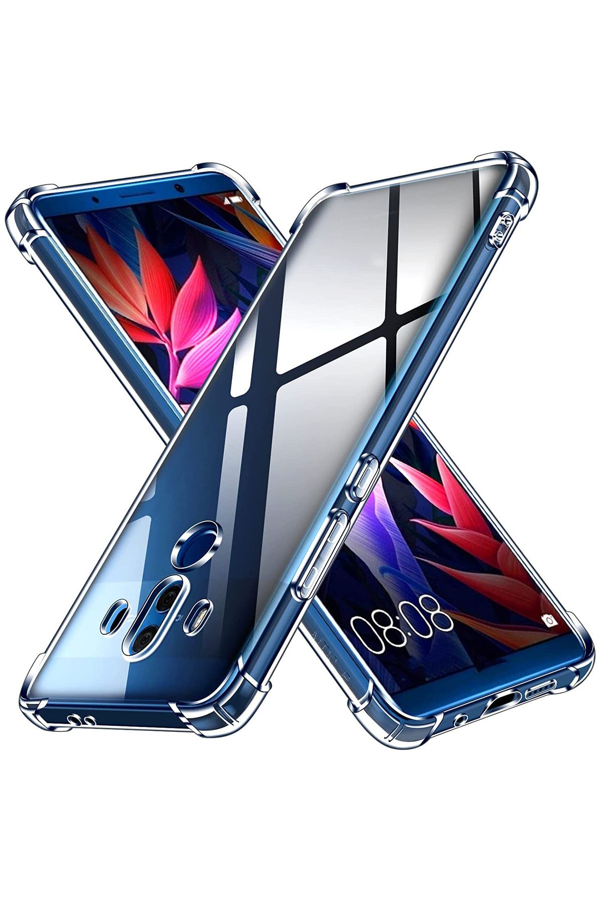 CaseArt Huawei Mate 10 Pro ile uyumlu Kapak Köşe Korumalı Airbag Antishock Şeffaf Silikon Kılıf