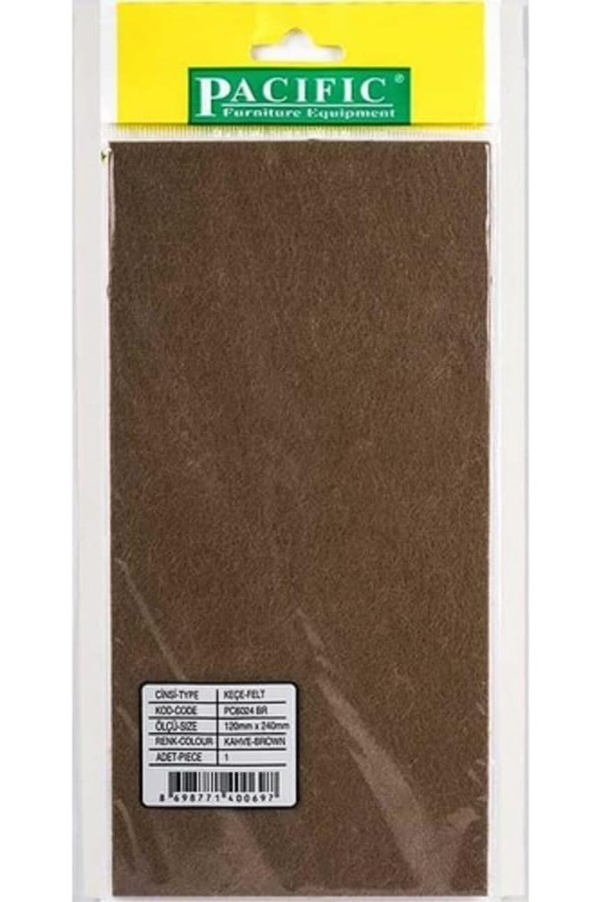 Mu Art Ahşap Masa Sandalye Keçe Kahverengi Kare 120*240mm
