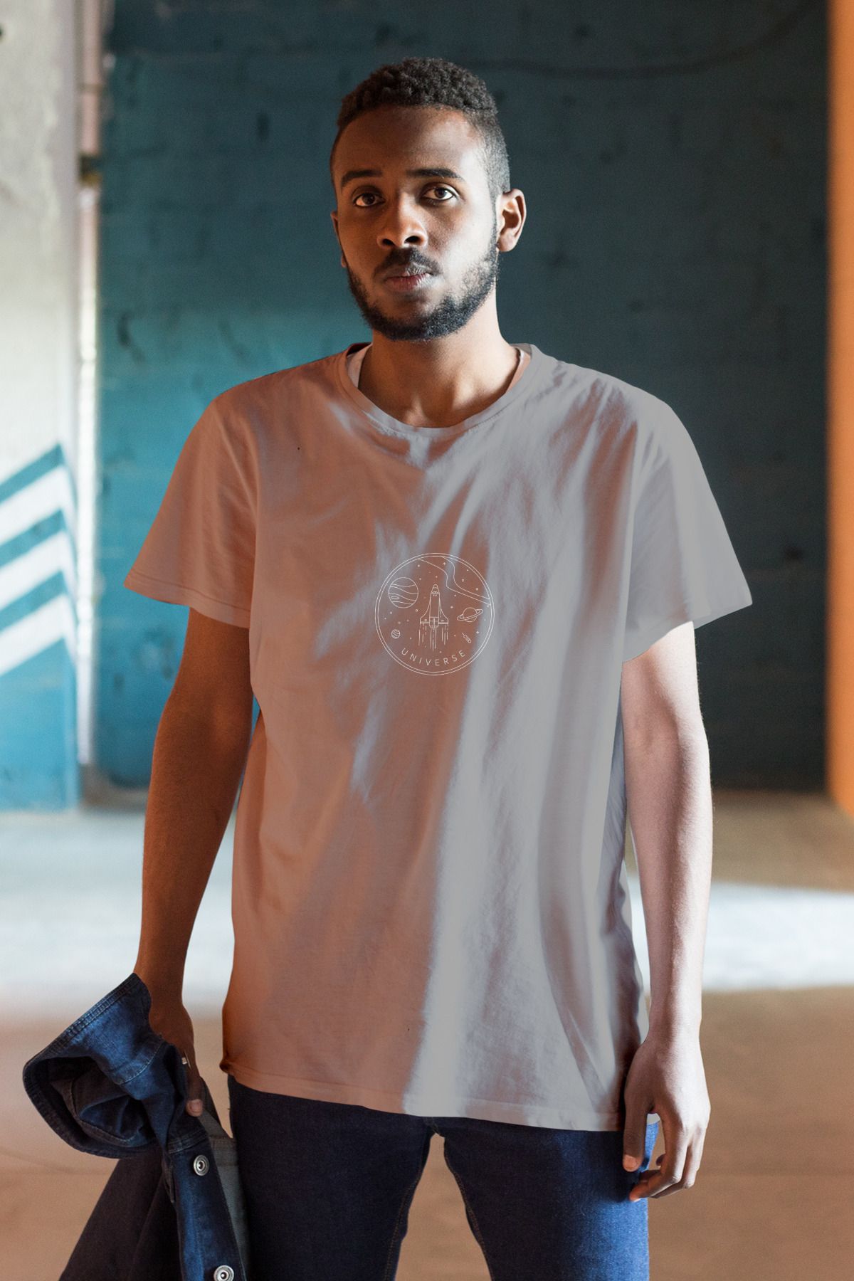 Decrift Universe %100 Pamuk Erkek T-Shirt