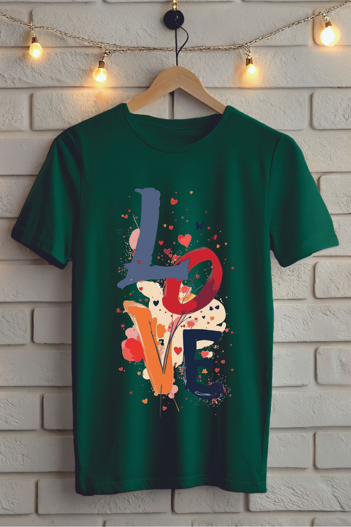 ModaSphere Love Baskılı Unisex Oversize Tişört