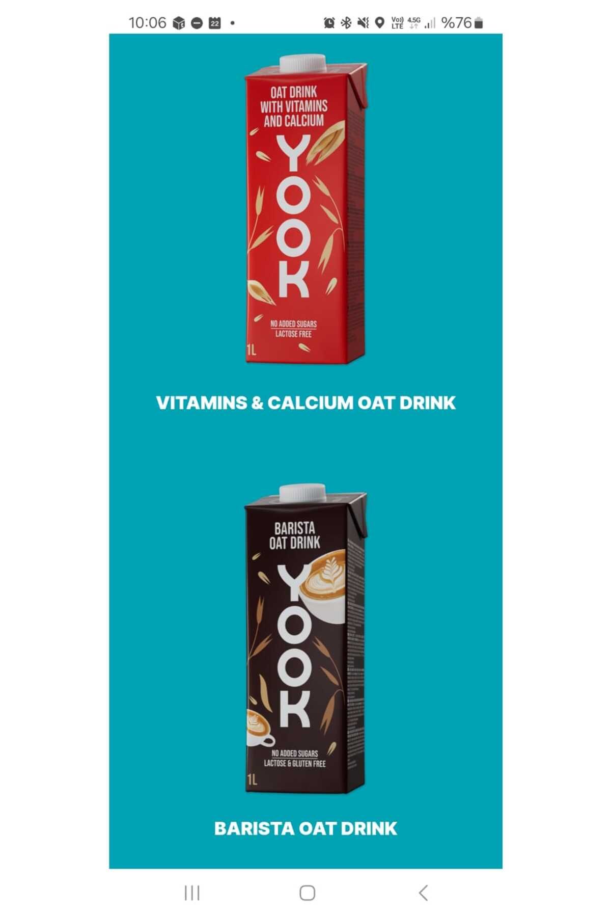 Yook YULAF İÇECEĞİ VİTAMİNLİ 3x1L YULAF İÇECEĞİ BARİSTA 3x1L