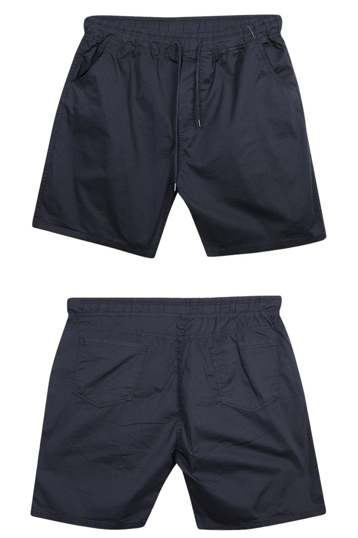 marufshop Likralı Büyük Beden 120 - 157 Kilo Arası İçin Uygun Bedenli Erkek Bağcıklı Gabardin Şort