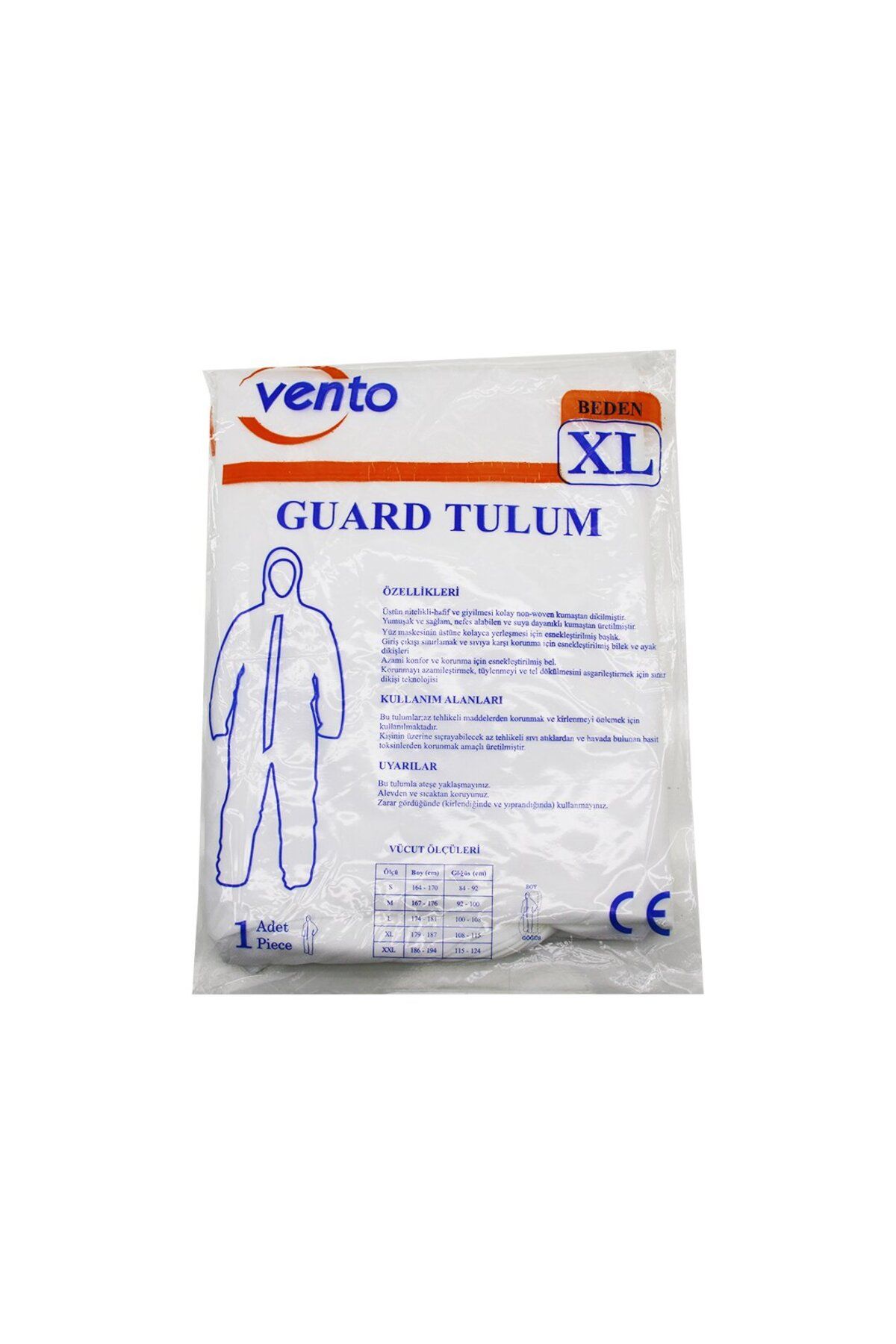 STOREMAX ELZ VENTO XL GUARD KORUYUCU TULUM BEYAZ - HAFİF - NON-WOVEN KUMAŞ BOY: 179-187CM - GÖĞÜS: 108-1
