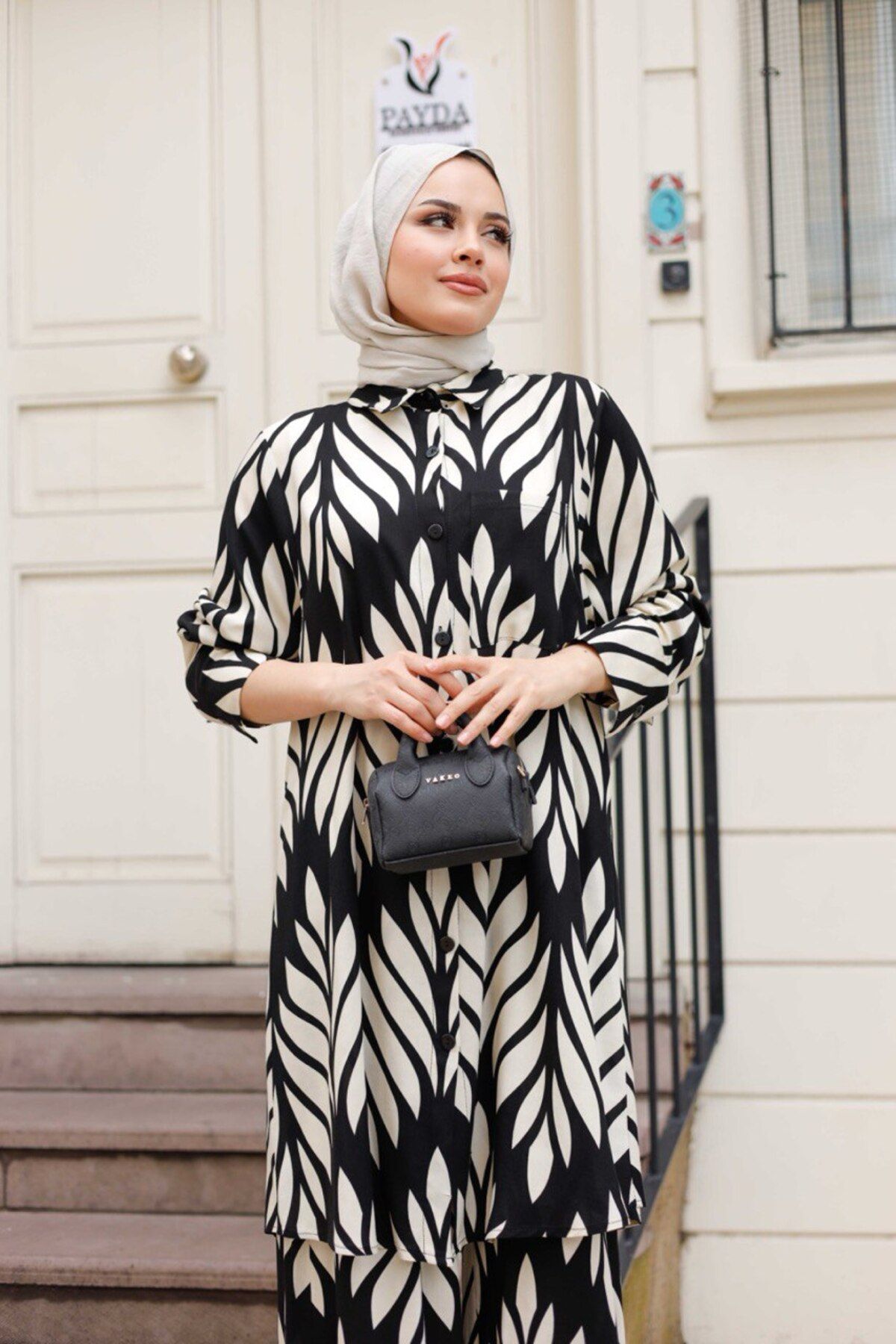 Enans Design Kadın Tesettür 2'Li Takım Tunik & Pantolon