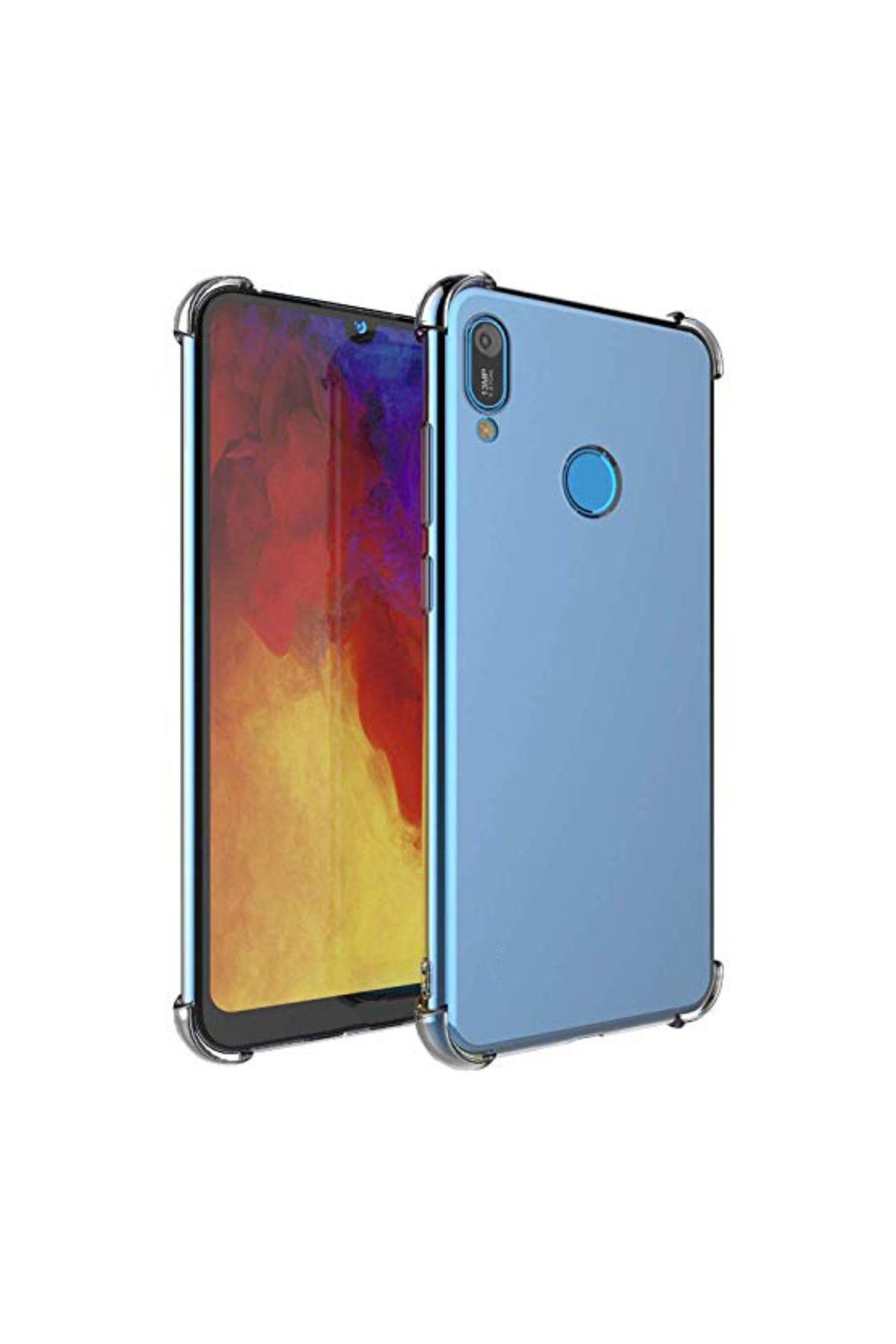 CaseArt Huawei Y6S ile uyumlu Kapak Köşe Korumalı Airbag Antishock Şeffaf Silikon Kılıf