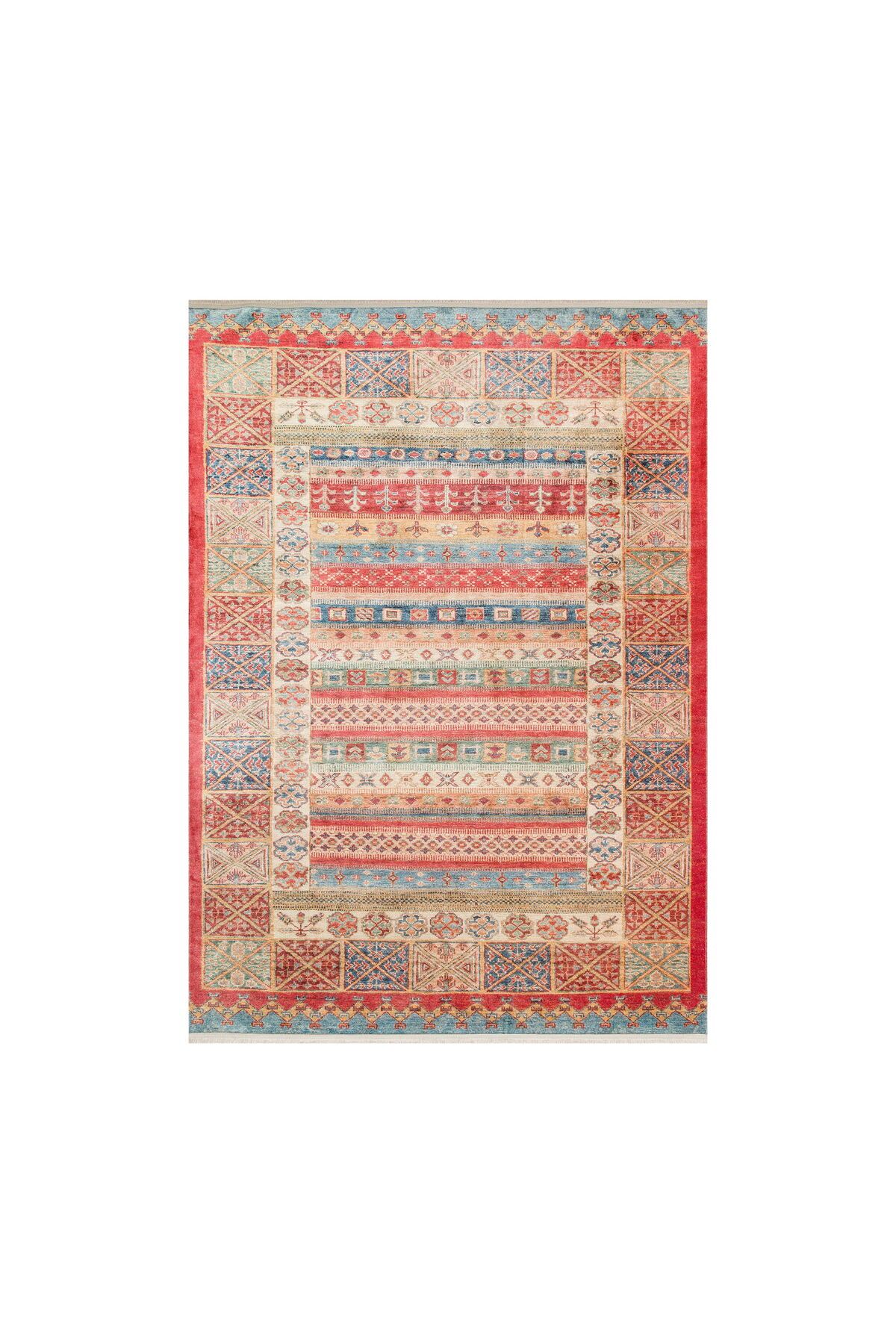 ASPARTAM Halı Antique Multi Makine Halısı - Kırmızı - 160x230 cm