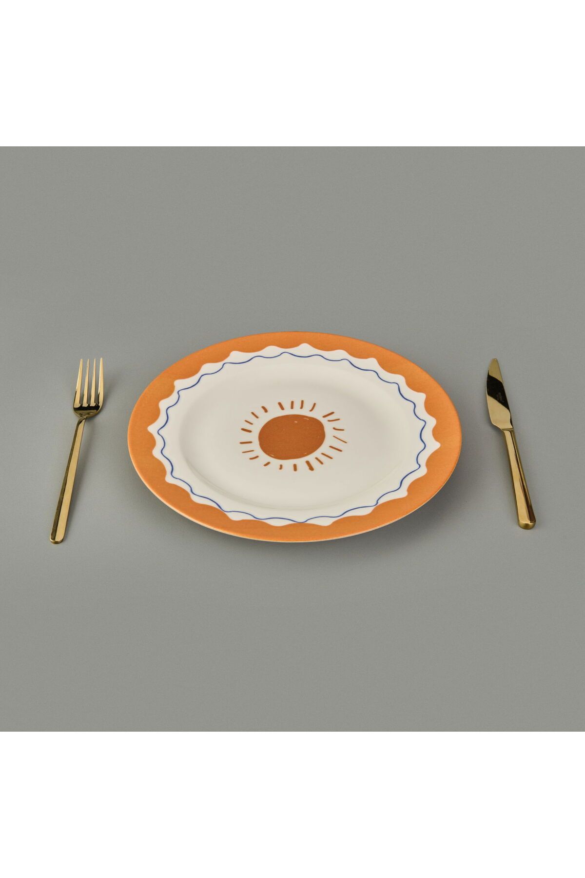 MATMEL Sun Servis Tabağı - Krem / Sarı - 27 cm