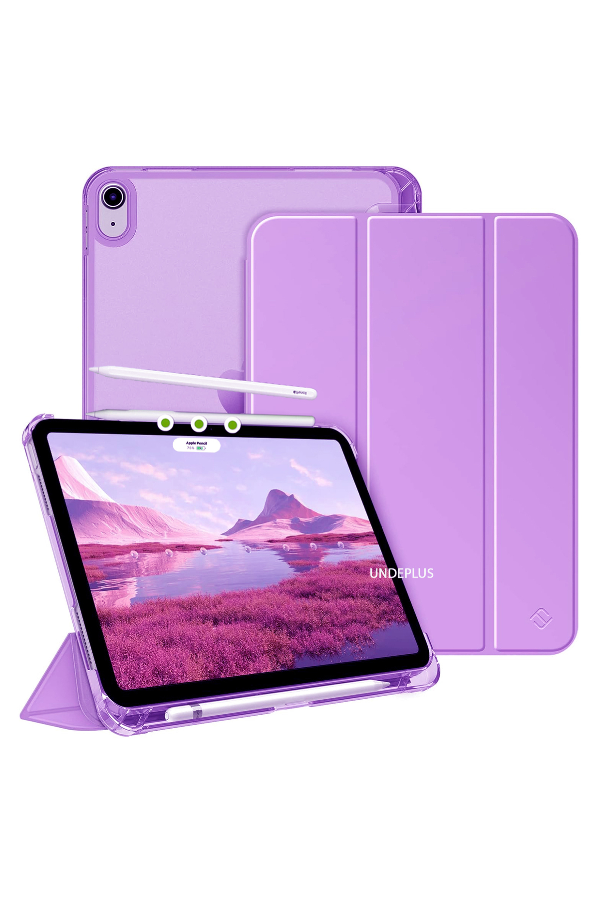 Covpor Apple İpad Pro 11 1/2/3/4. Nesil Uyumlu Flip Kılıf Lila +